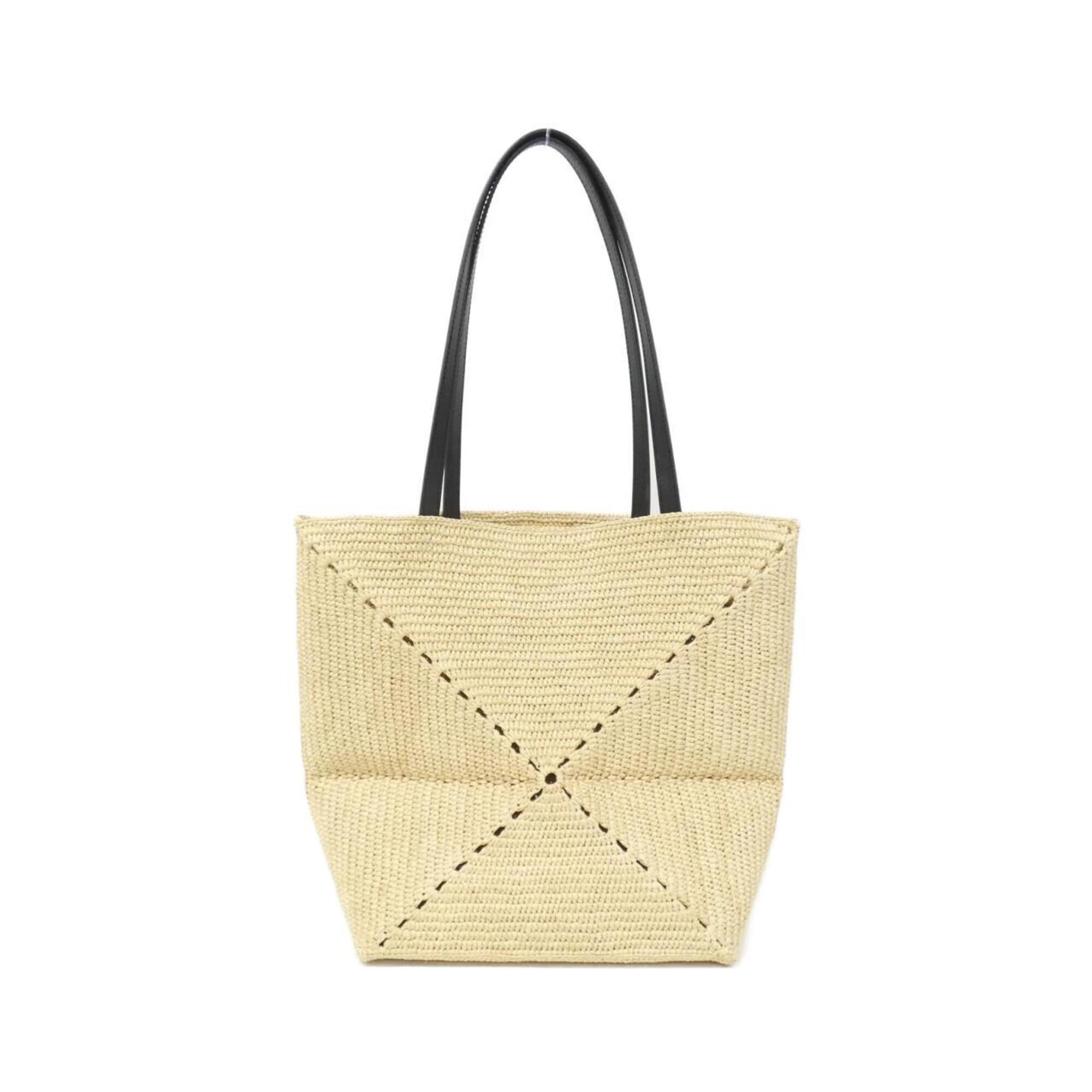 Loewe Beige Raffia Leather Handbag (Pre-Owned)