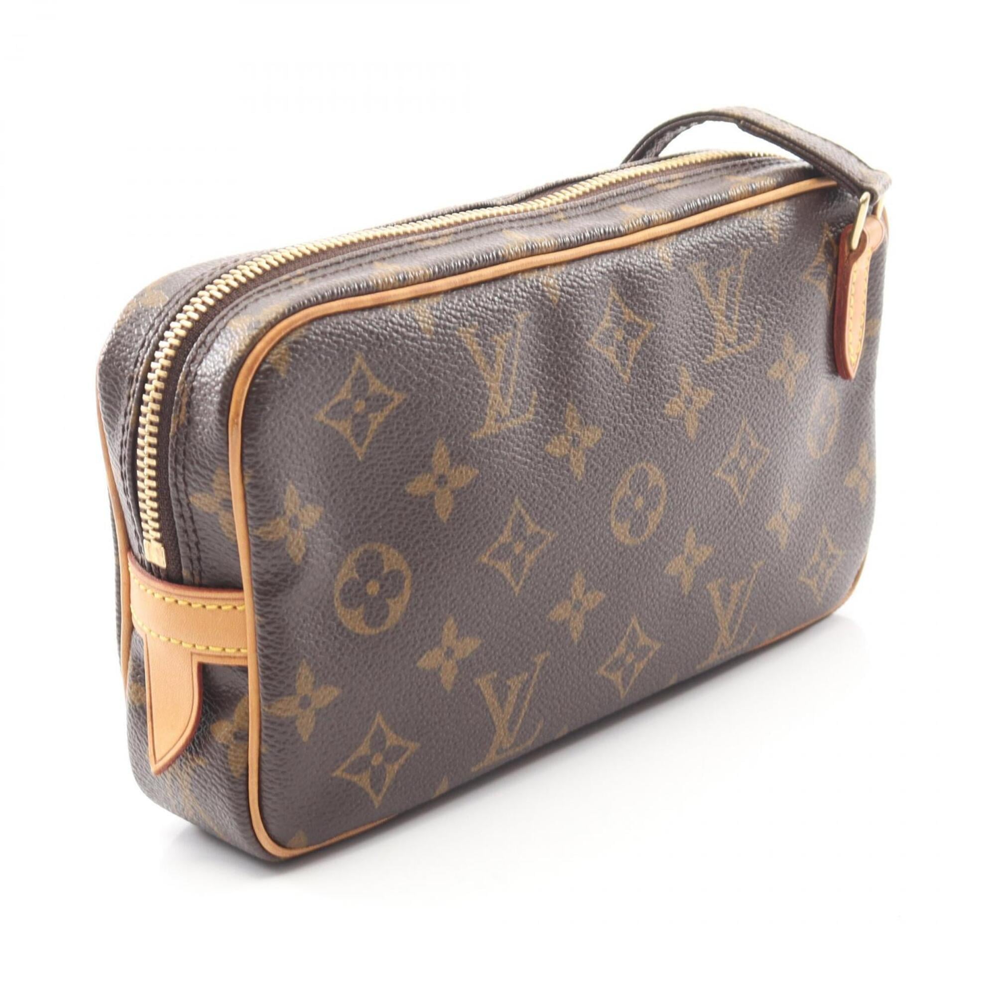Louis Vuitton Brown Monogram Coated Canvas Leather Shoulder Bag (Pre-Owned)