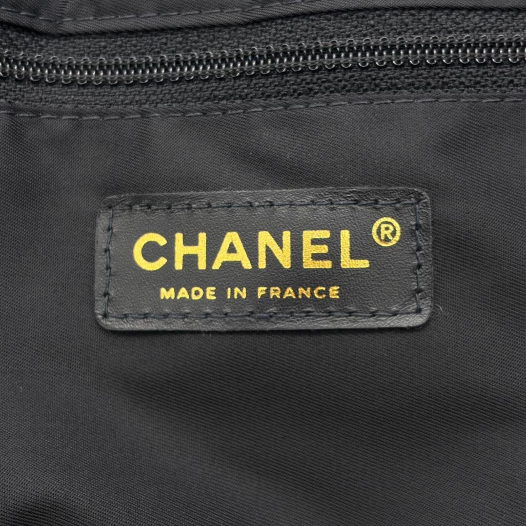 Chanel New Travel Line Black Nylon Tote Bag (Pre-Owned)