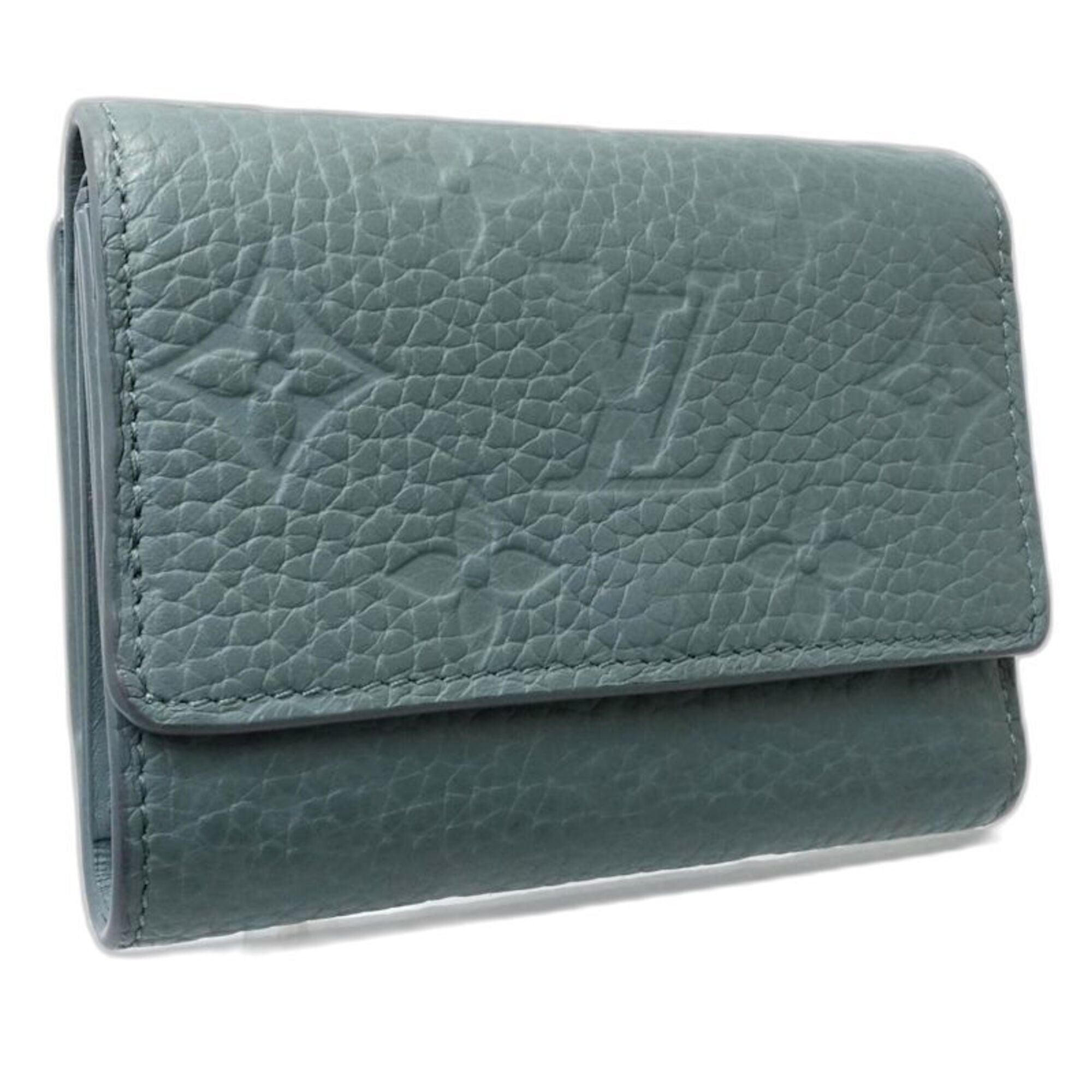 Louis Vuitton Green Leather Wallet (Tri-Fold) (Pre-Owned)