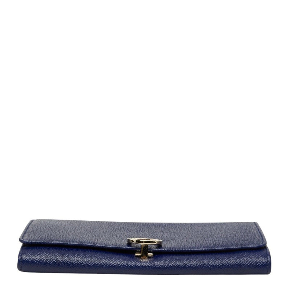 Bvlgari Blue Leather Long Wallet (Bi-Fold) (Pre-Owned)