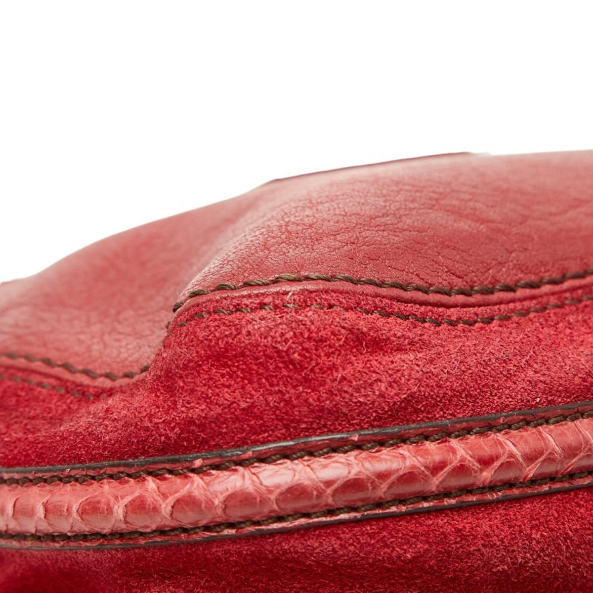 Cartier Marcello Red Color Leather Shoulder Bag (Pre-Owned)