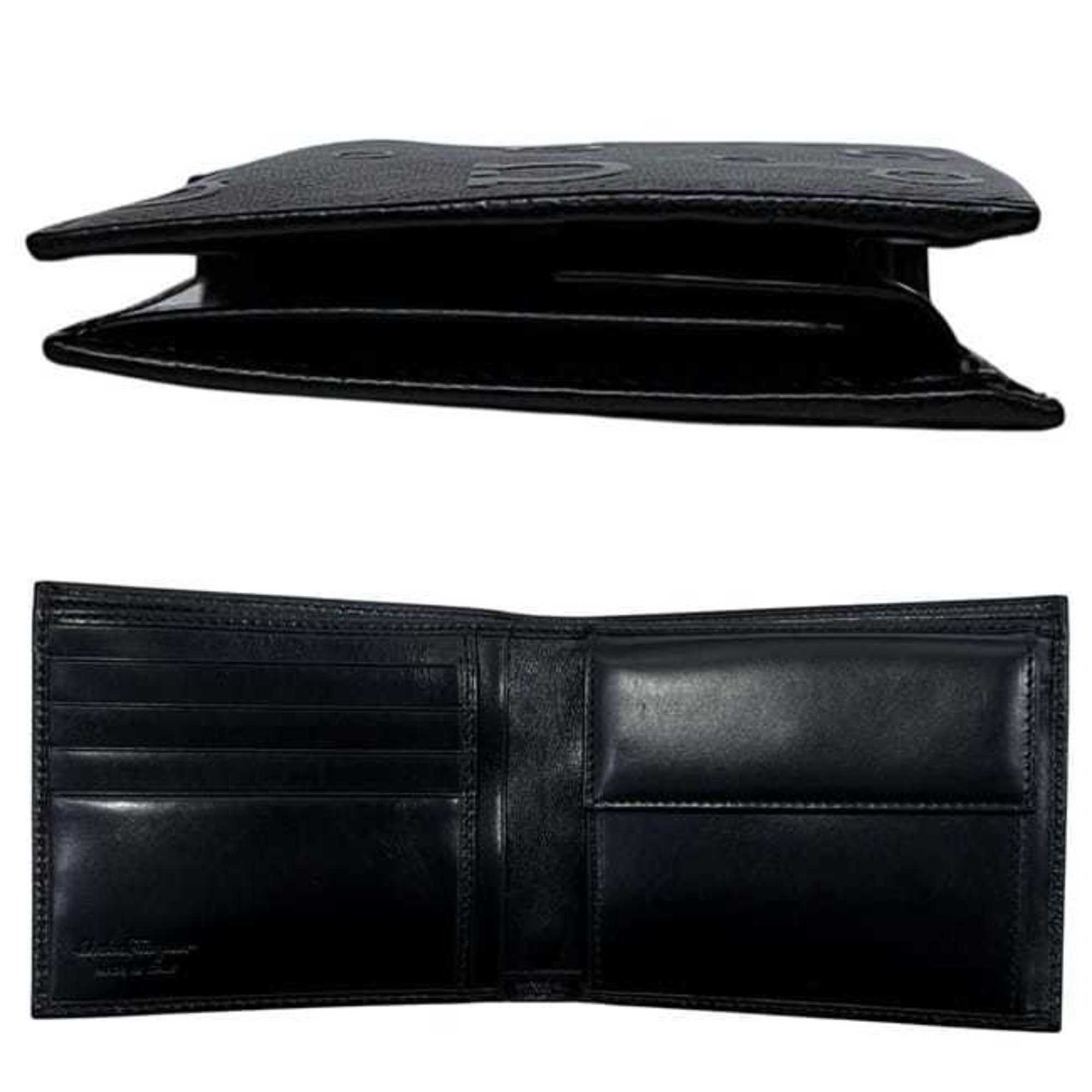 Salvatore Ferragamo Black Leather Wallet (Bi-Fold) (Pre-Owned)