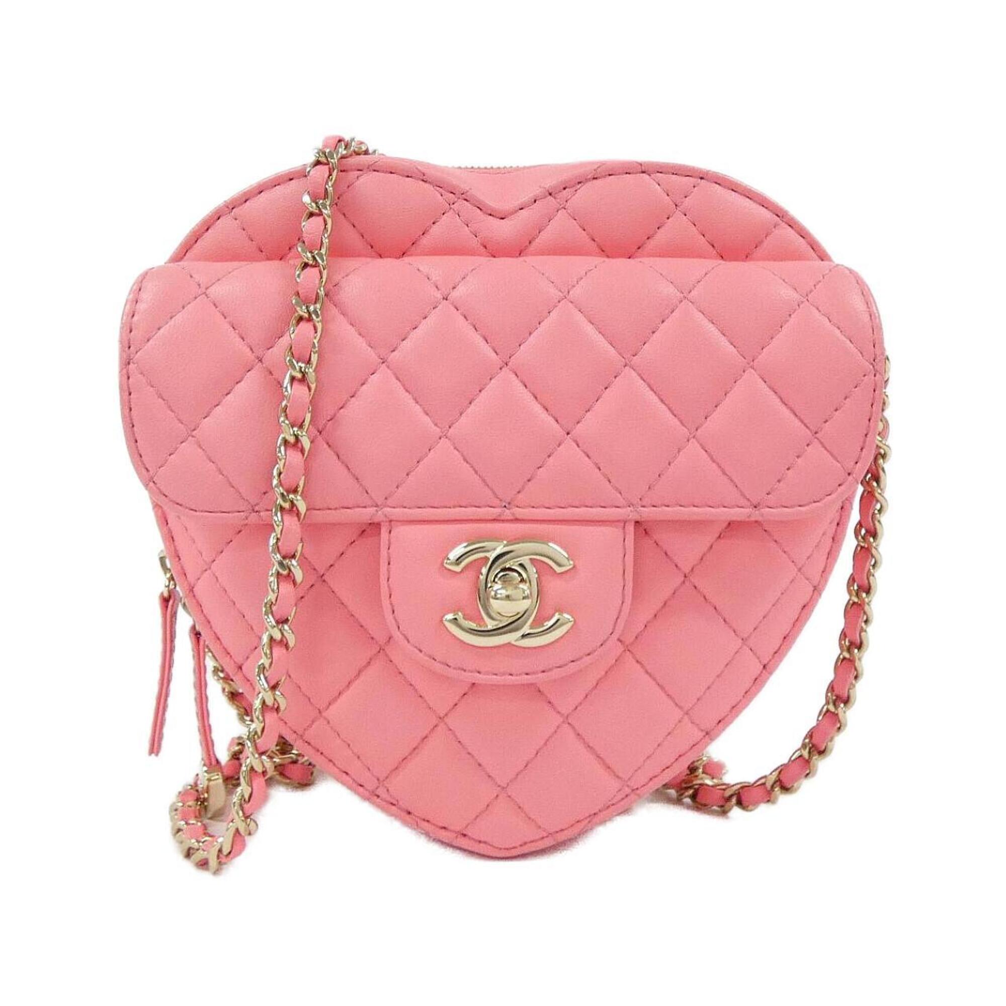 Chanel Pink Leather Shoulder Bag (Pre-Owned)