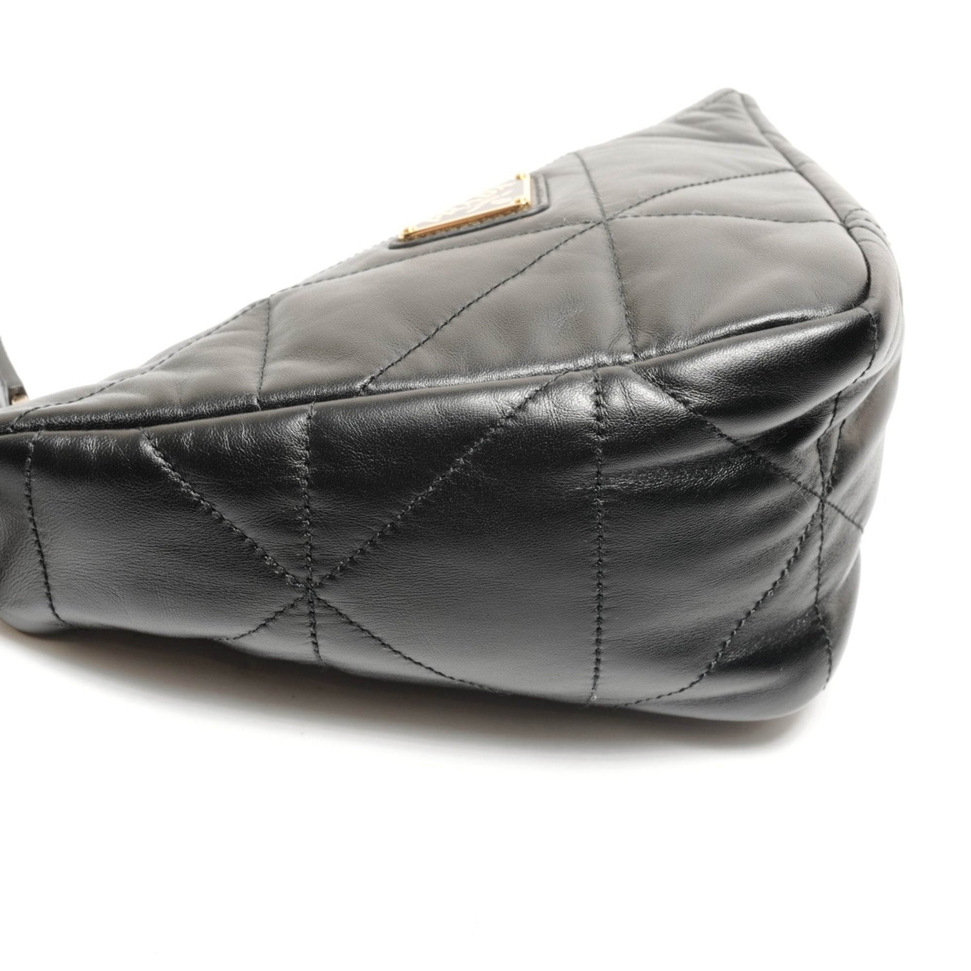 Prada Black Nappa Leather Shoulder Bag (Pre-Owned)