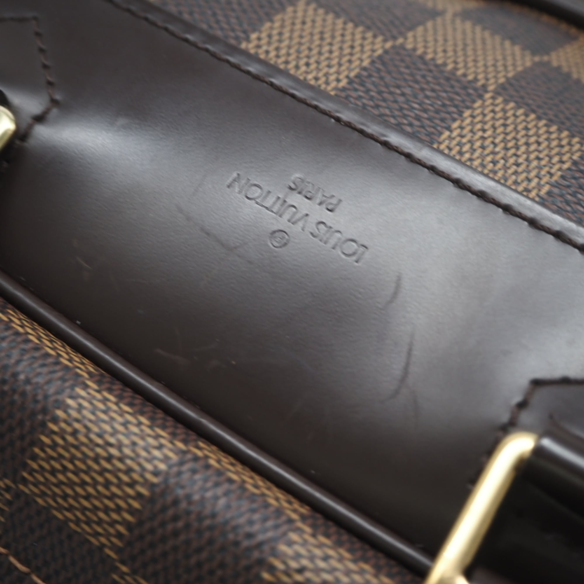 Louis Vuitton Brown Damier Canvas Ebene Coated Canvas Leather Handbag (Pre-Owned)
