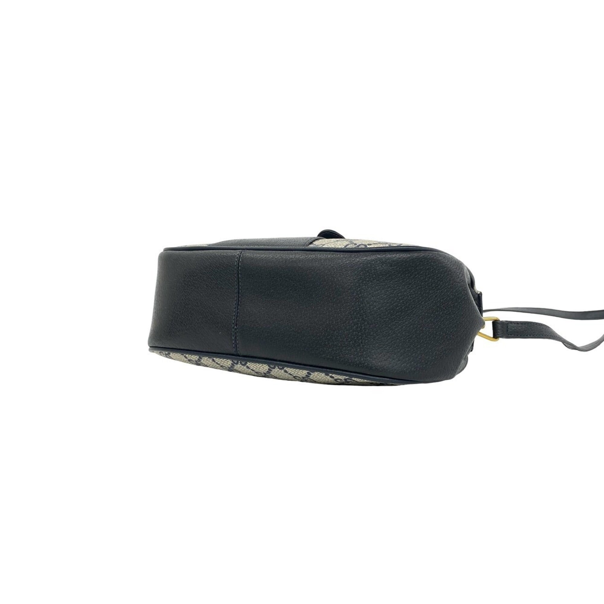 Gucci Navy Red Color Leather Pvc Pochette Shoulder Bag (Pre-Owned)