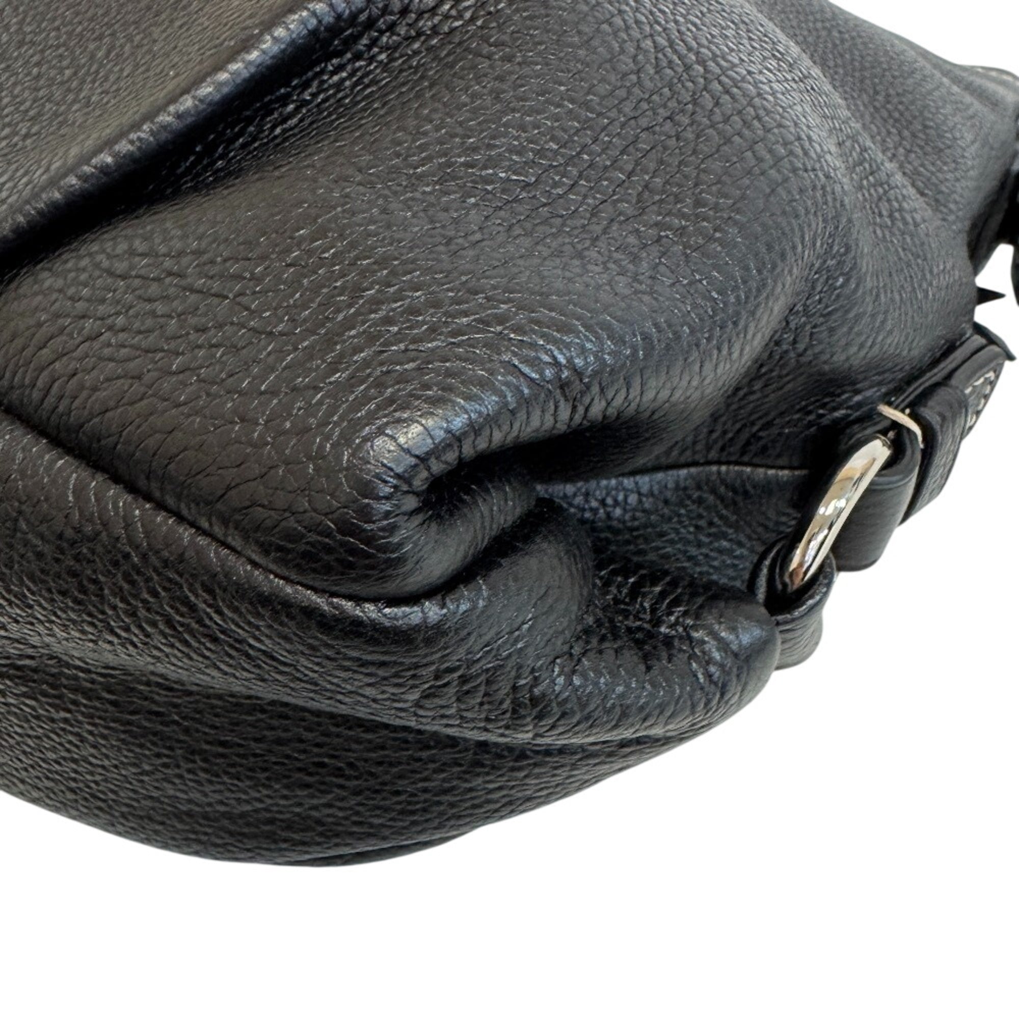 Coach Black Leather Shoulder Bag (Pre-Owned)