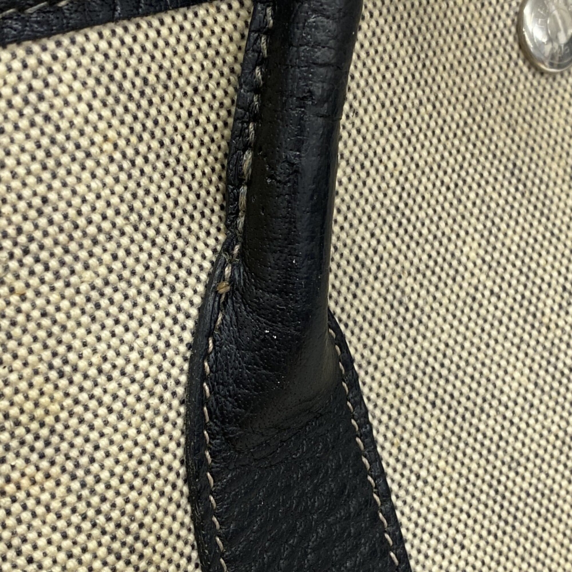 Hermes Black Toile H Tote Bag (Pre-Owned)