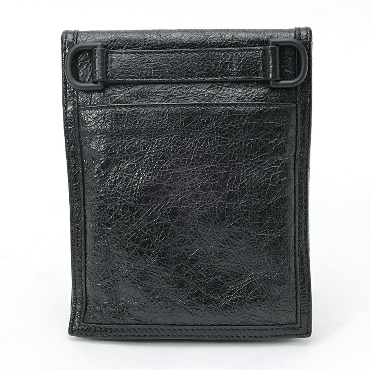 Balenciaga Black Leather Pouch Shoulder Bag (Pre-Owned)