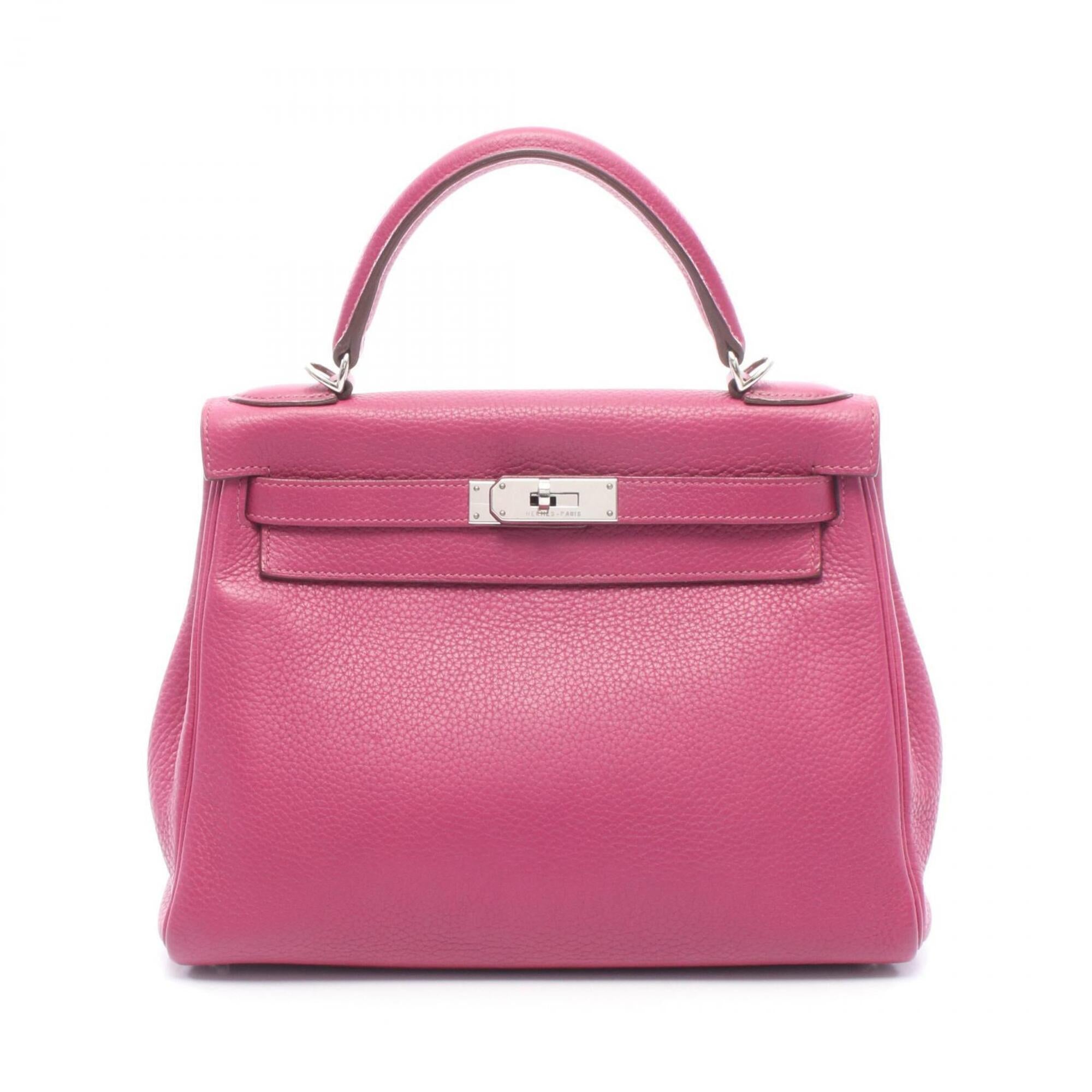 Hermes Purple Taurillon Clemence Leather Handbag (Pre-Owned)