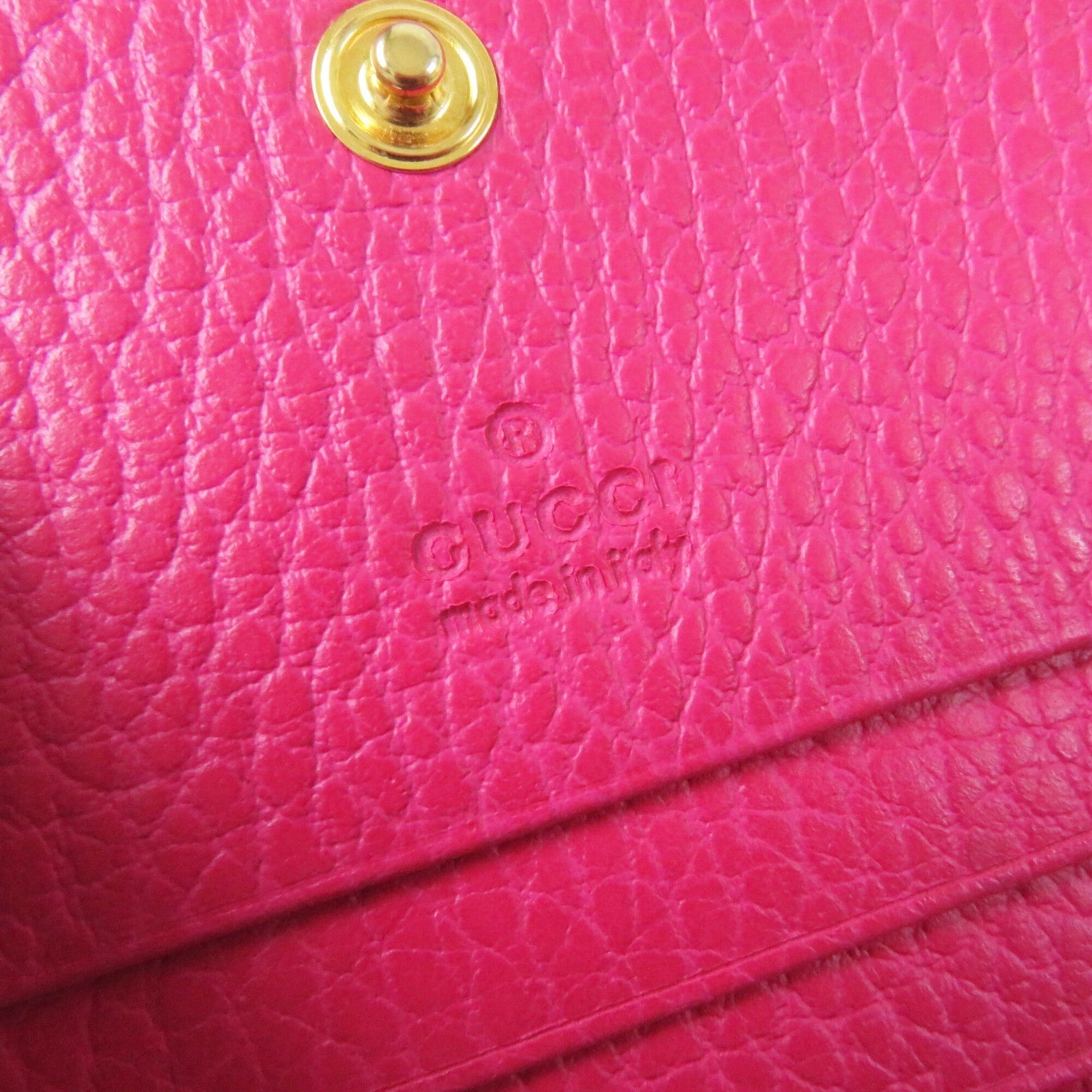 Gucci Pink Leather Wallet (Bi-Fold) (Pre-Owned)