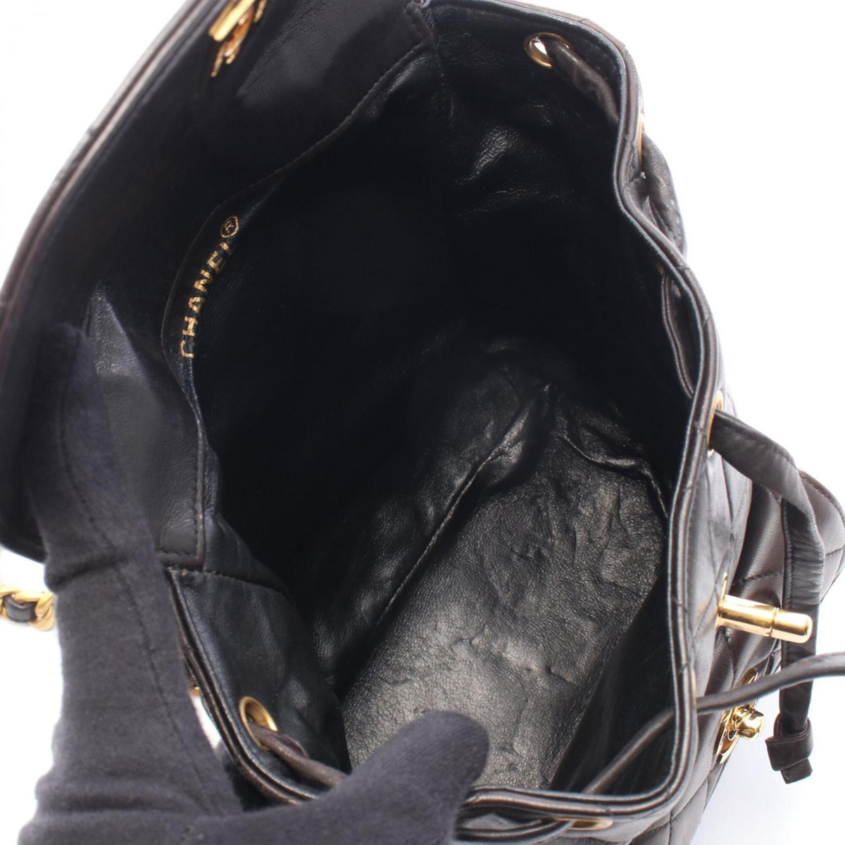 Chanel Black Leather Backpack (Pre-Owned)