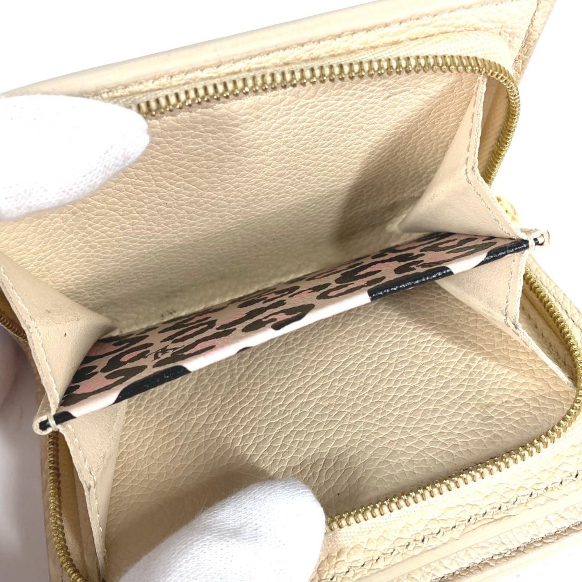 Louis Vuitton Monogram Empreinte Beige Leopard Monogram Empreinte Bill Wallet (Bi-Fold) (Pre-Owned)