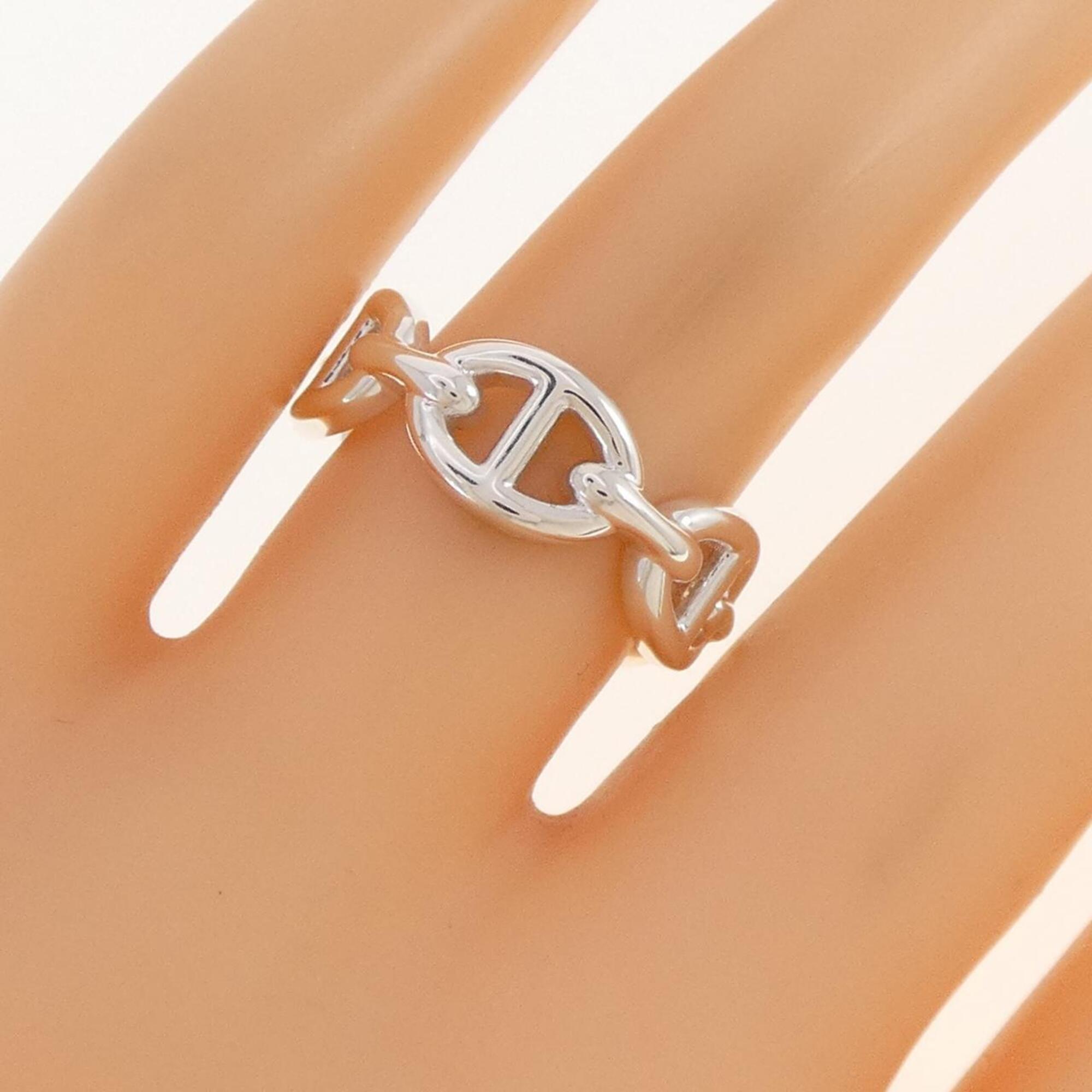 Hermes Chaine D'ancre Silver 925 Band Ring (Pre-Owned)