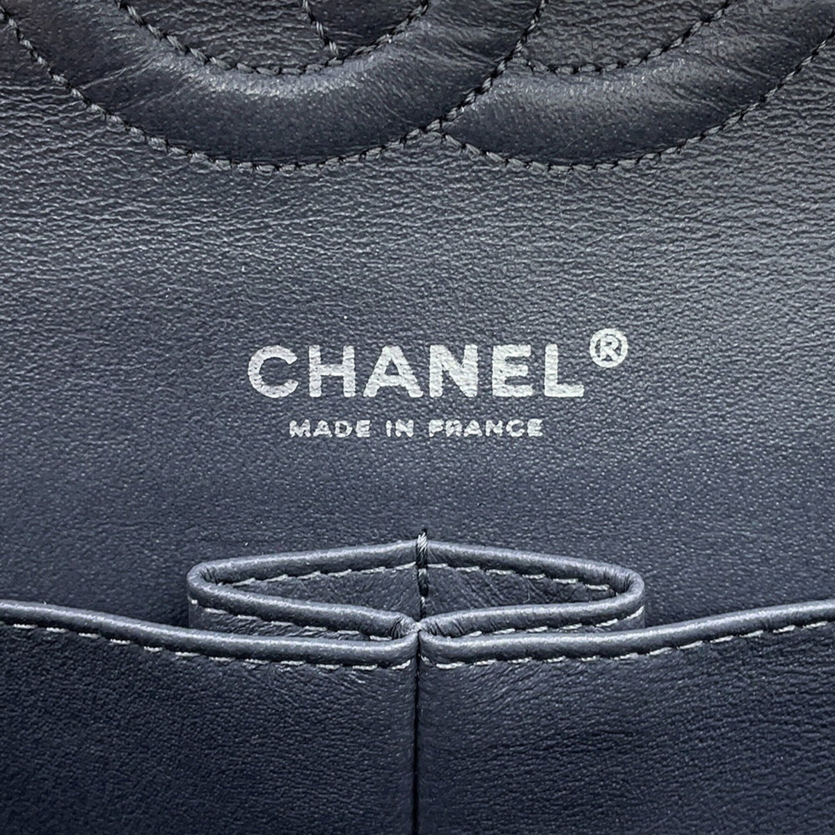 Chanel Matelasse Gray Canvas Shoulder Bag (Pre-Owned)