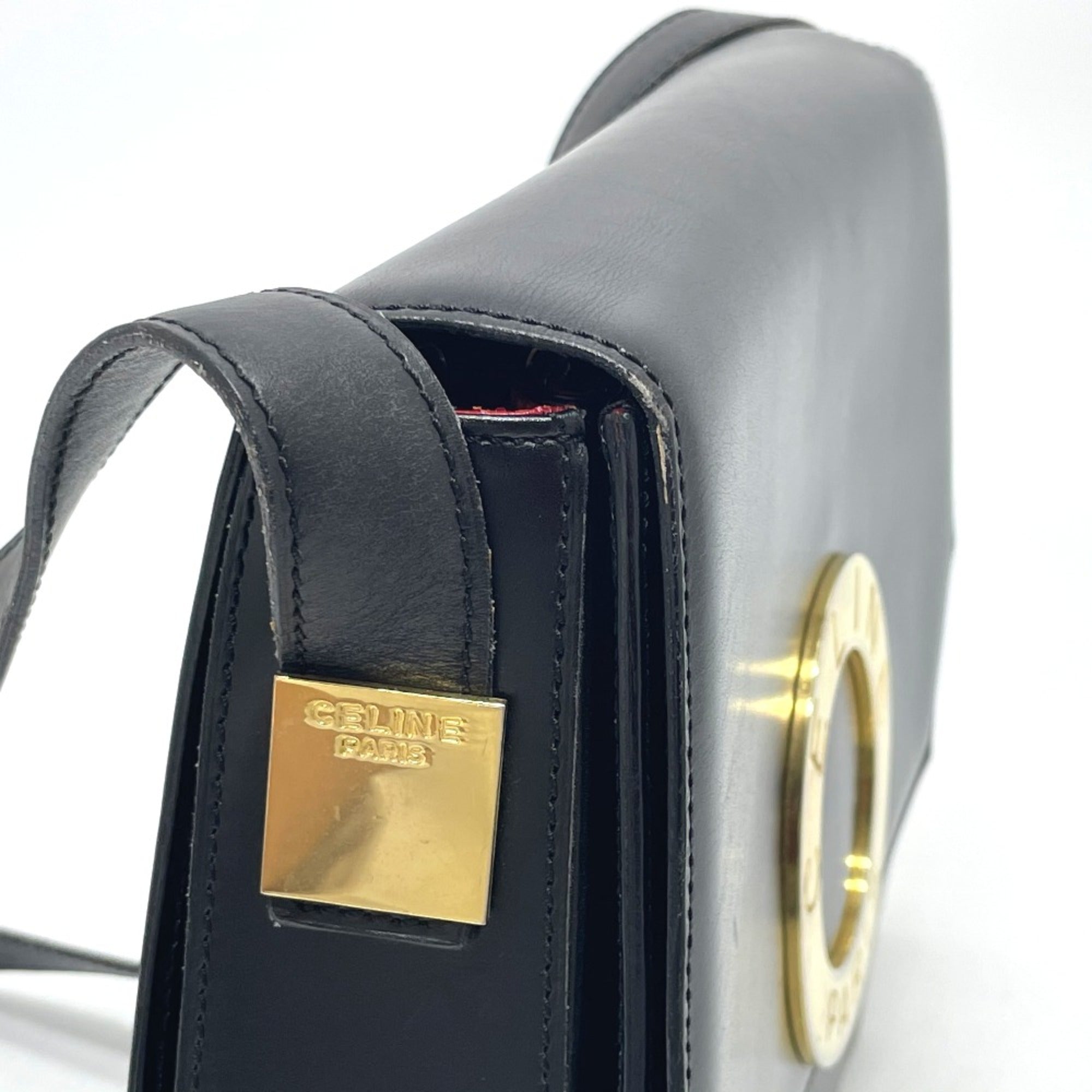 Celine Black Leather Shoulder Bag (Pre-Owned)