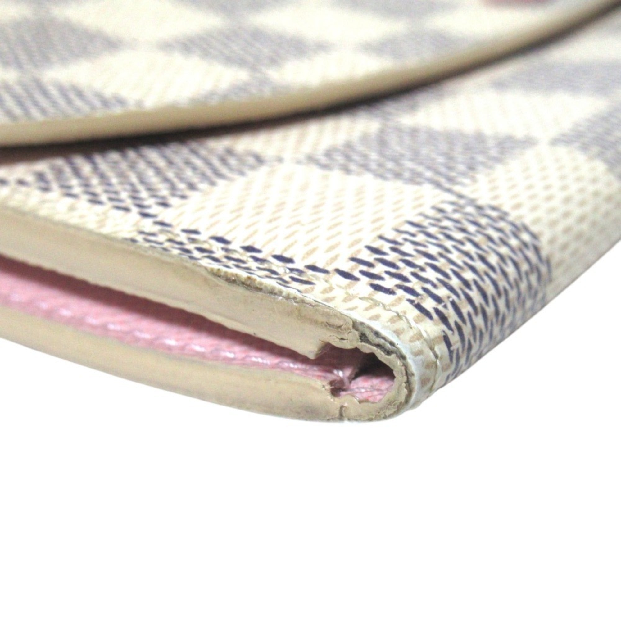 Louis Vuitton Ivory Navy Rose Ballerine Damier Azur Long Wallet (Bi-Fold) (Pre-Owned)