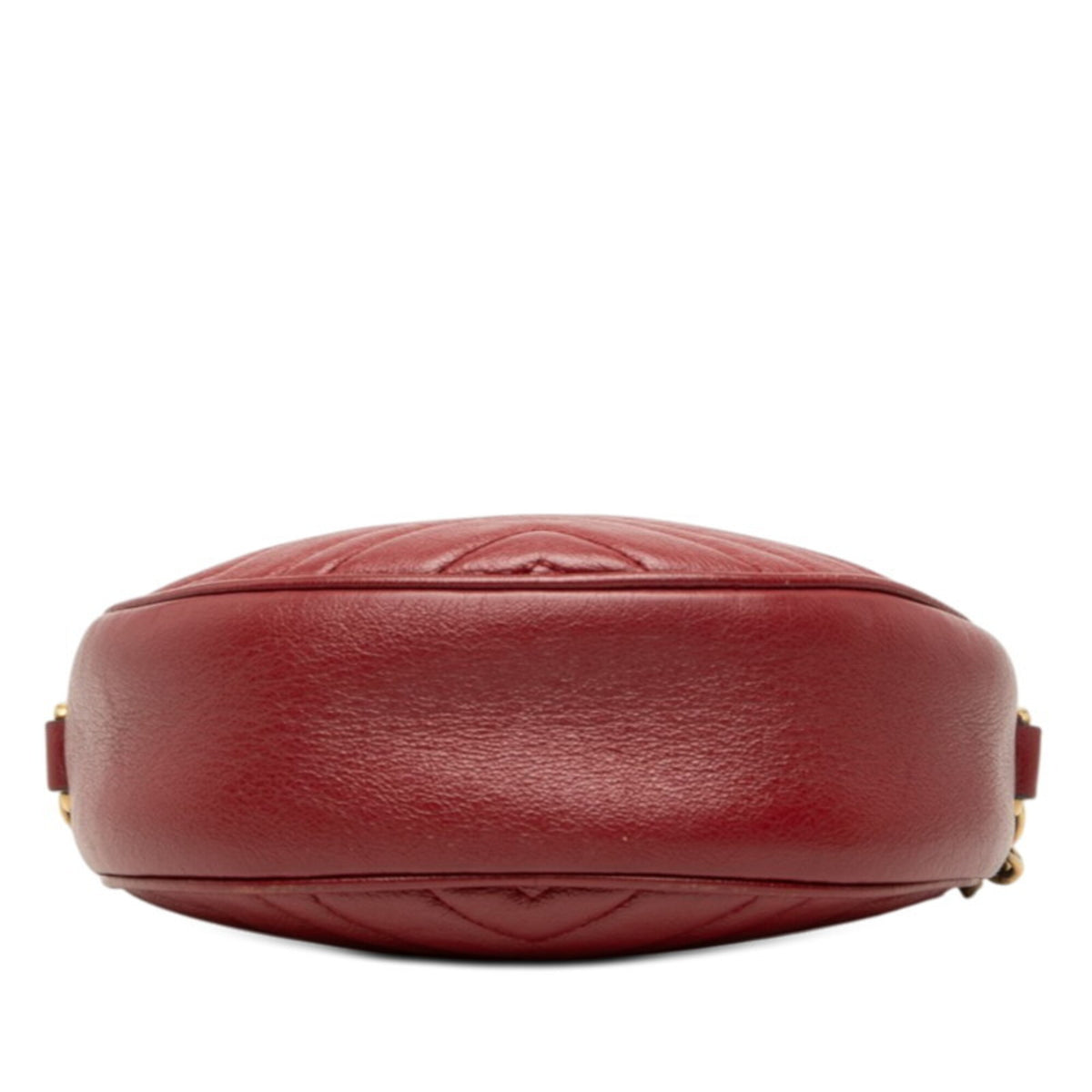Gucci Gg Marmont Red Color Leather Shoulder Bag (Pre-Owned)