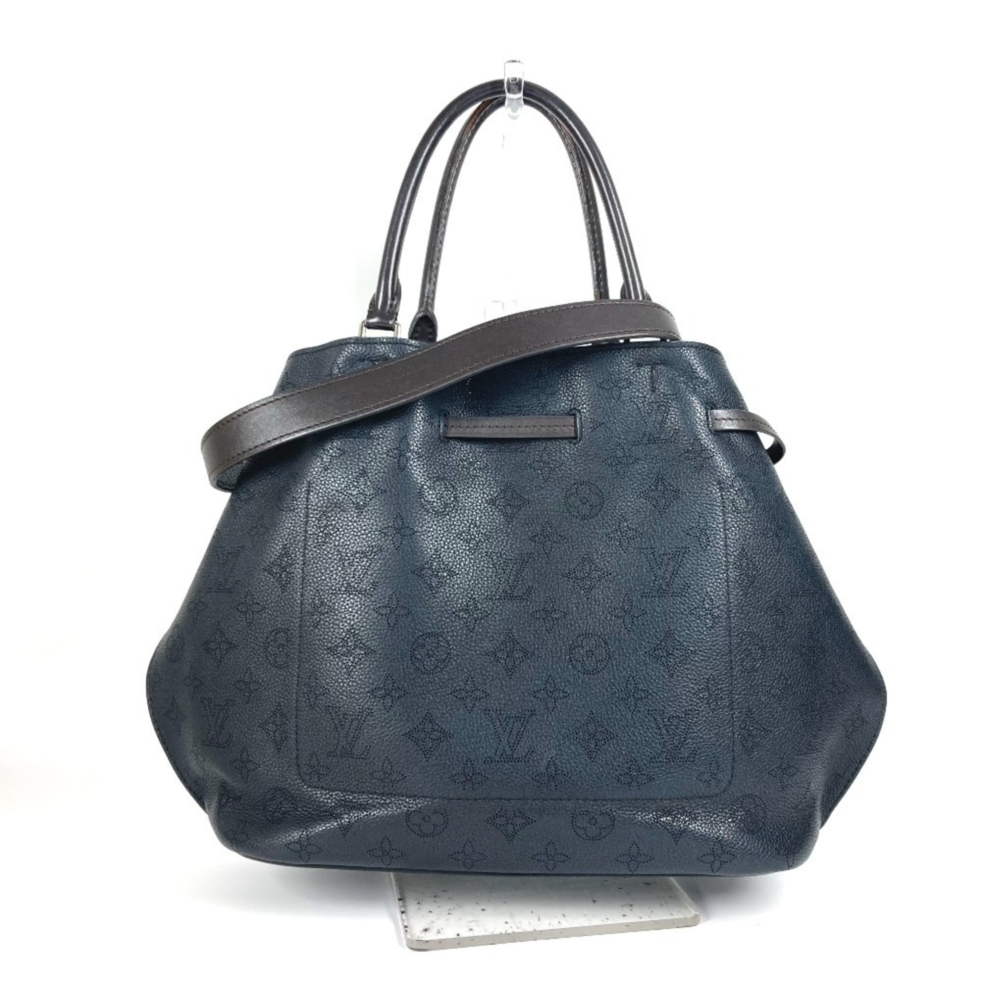 Louis Vuitton Black Noir Monogram Mahina Leather Leather Handbag Shoulder Bag Tote Bag (Pre-Owned)