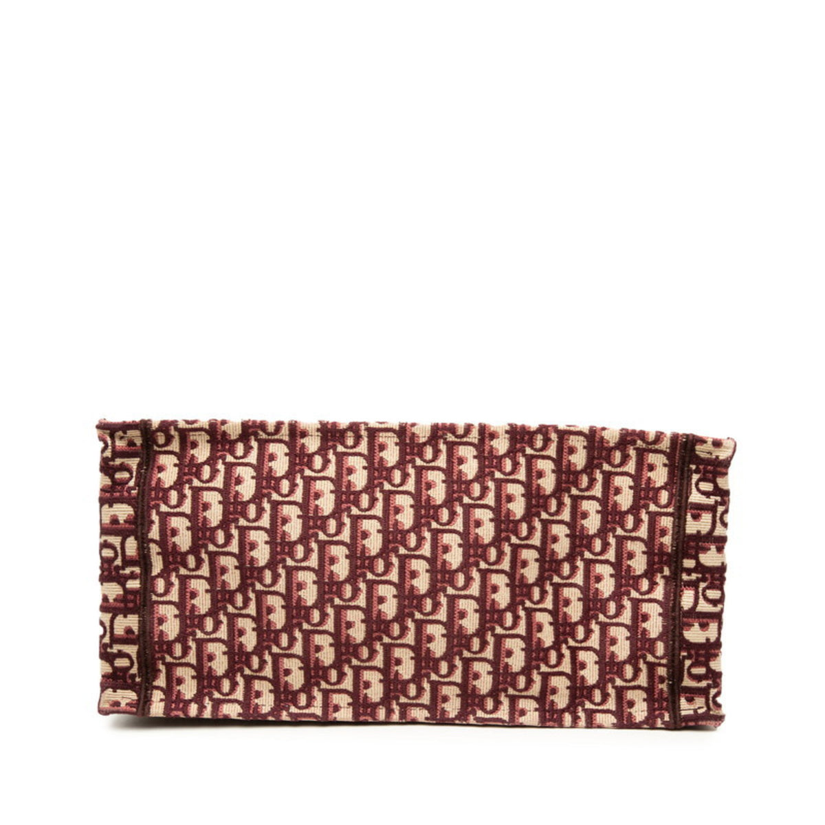 Christian Dior Beige Red Color Wine Canvas Shoulder Bag Tote Bag (Pre-Owned)