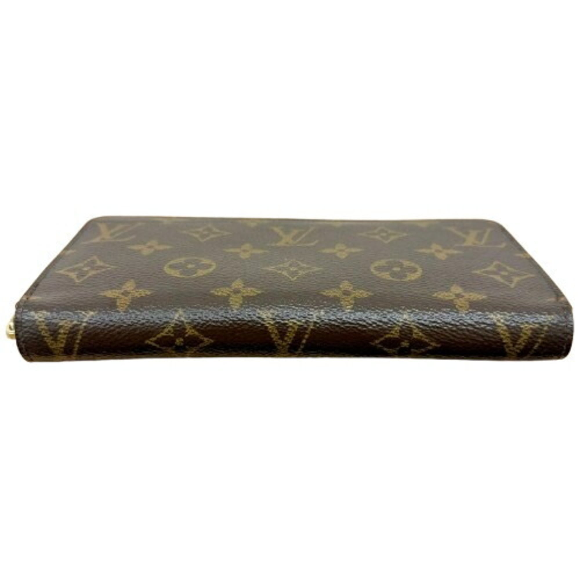 Louis Vuitton Monogram Brown Leather Long Wallet (Bi-Fold) (Pre-Owned)
