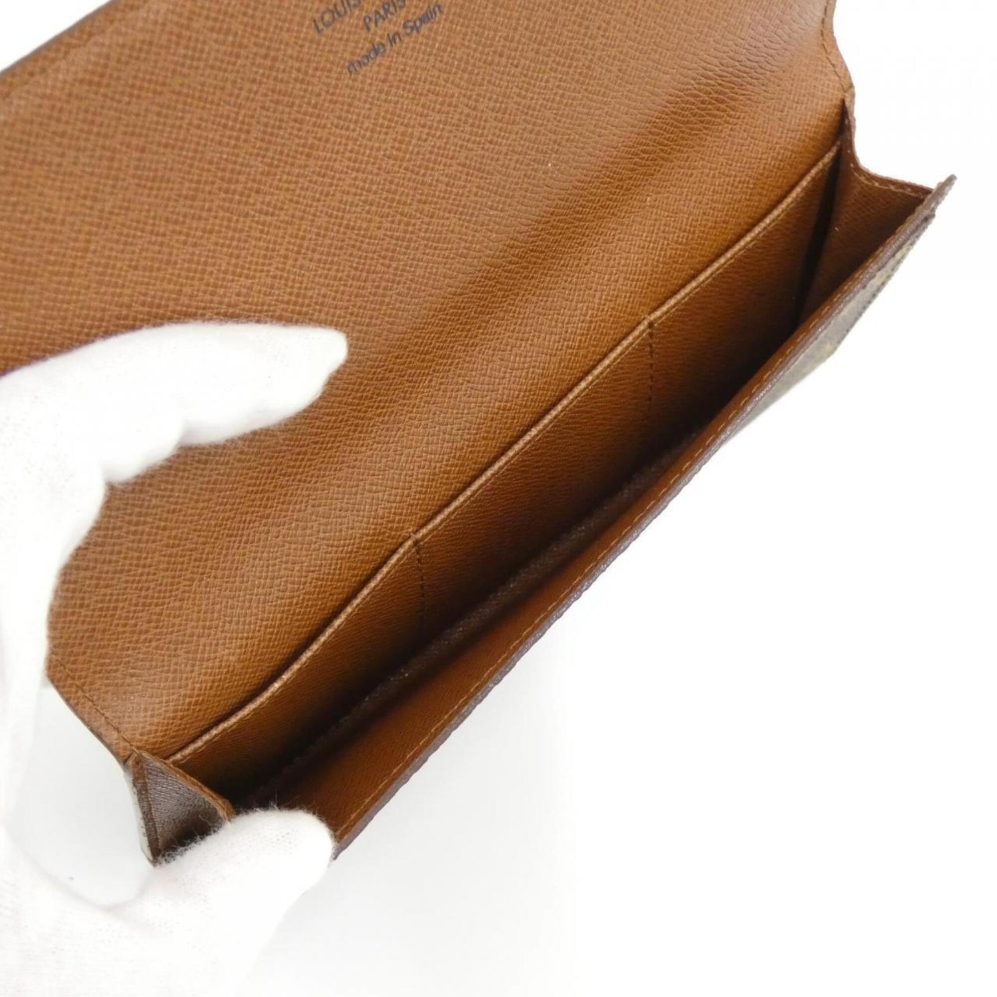 Louis Vuitton Brown Coated Canvas Long Bill Wallet (Bi-Fold) (Pre-Owned)