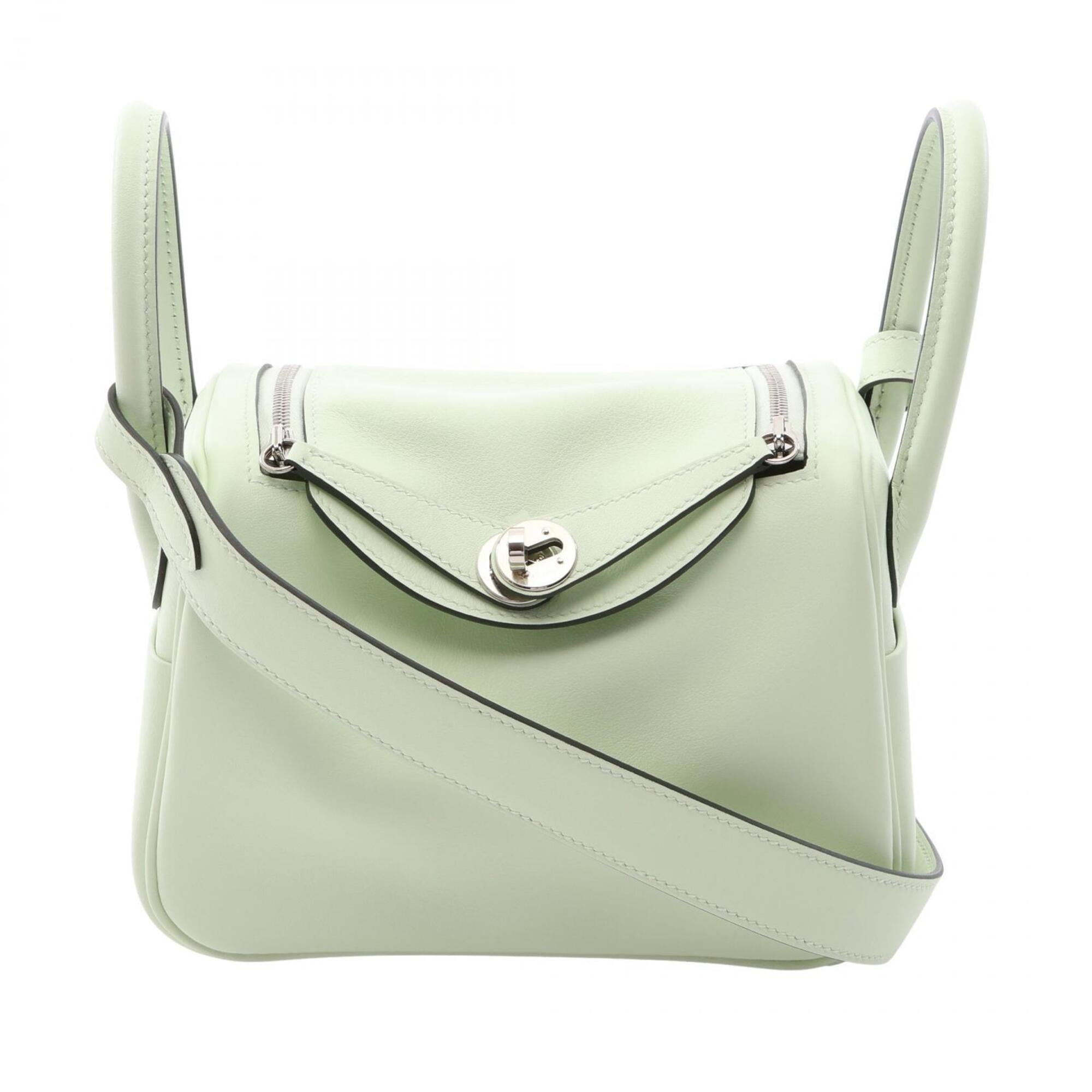 Hermes Green Swift Leather Handbag Shoulder Bag (Pre-Owned)