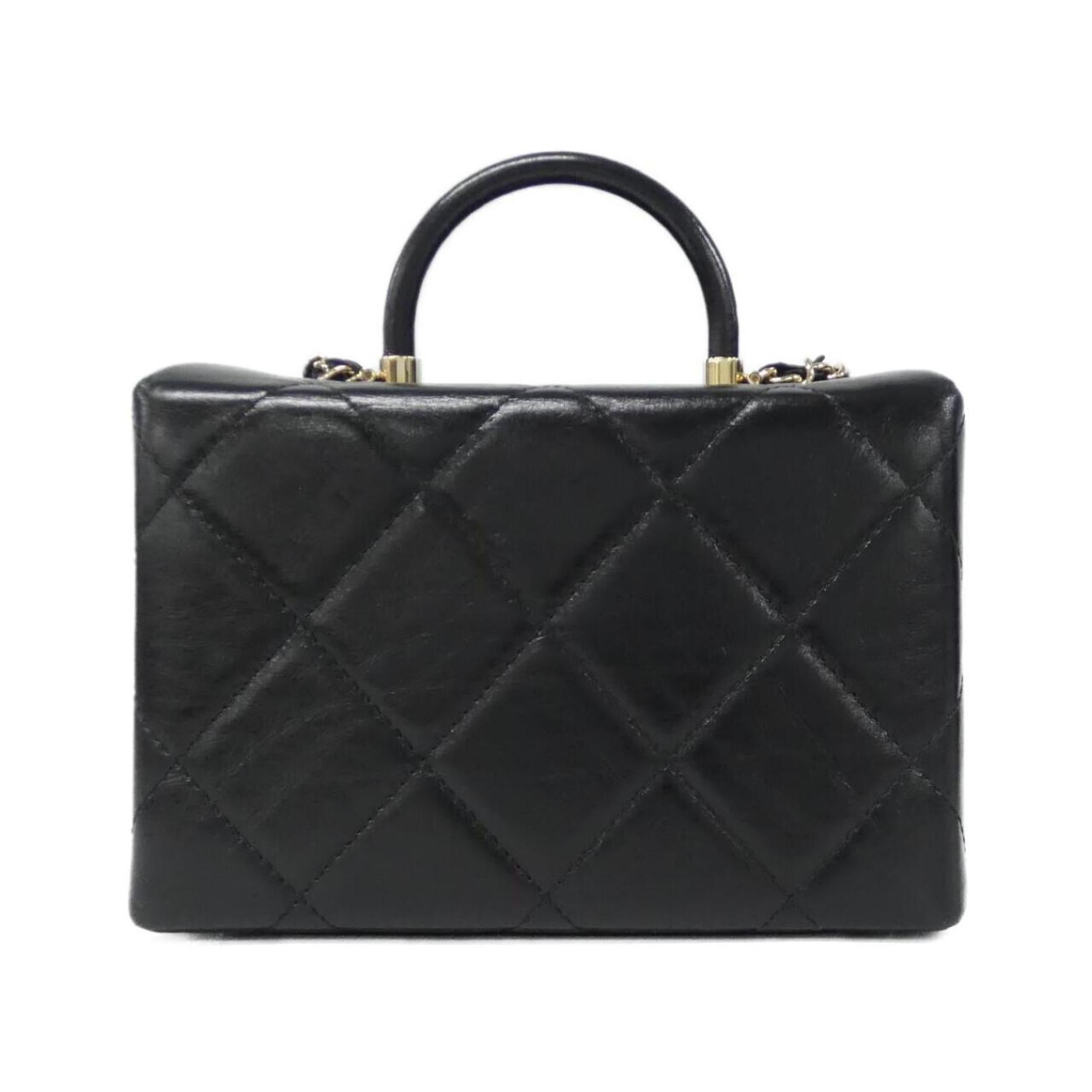 Chanel Black Leather Handbag (Pre-Owned)
