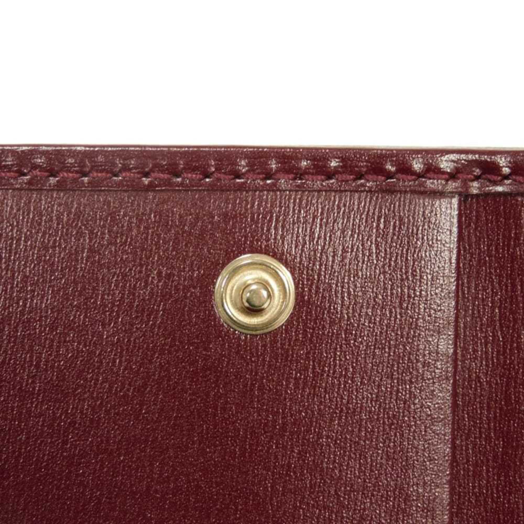 Gucci Bordeaux Red Color Gg Supreme Wallet (Bi-Fold) (Pre-Owned)