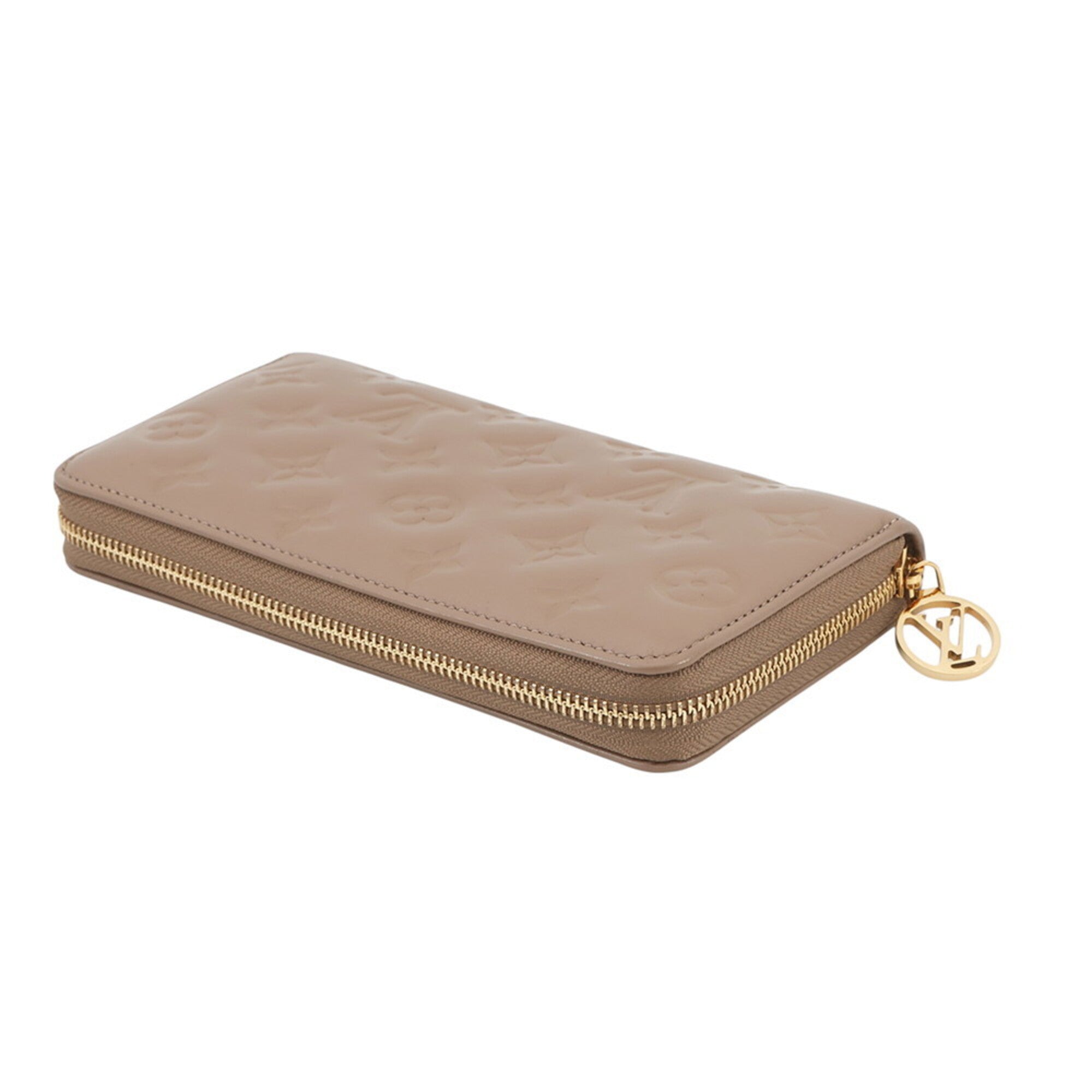 Louis Vuitton Grayish Taupe Monogram Leather Long Wallet (Bi-Fold) (Pre-Owned)
