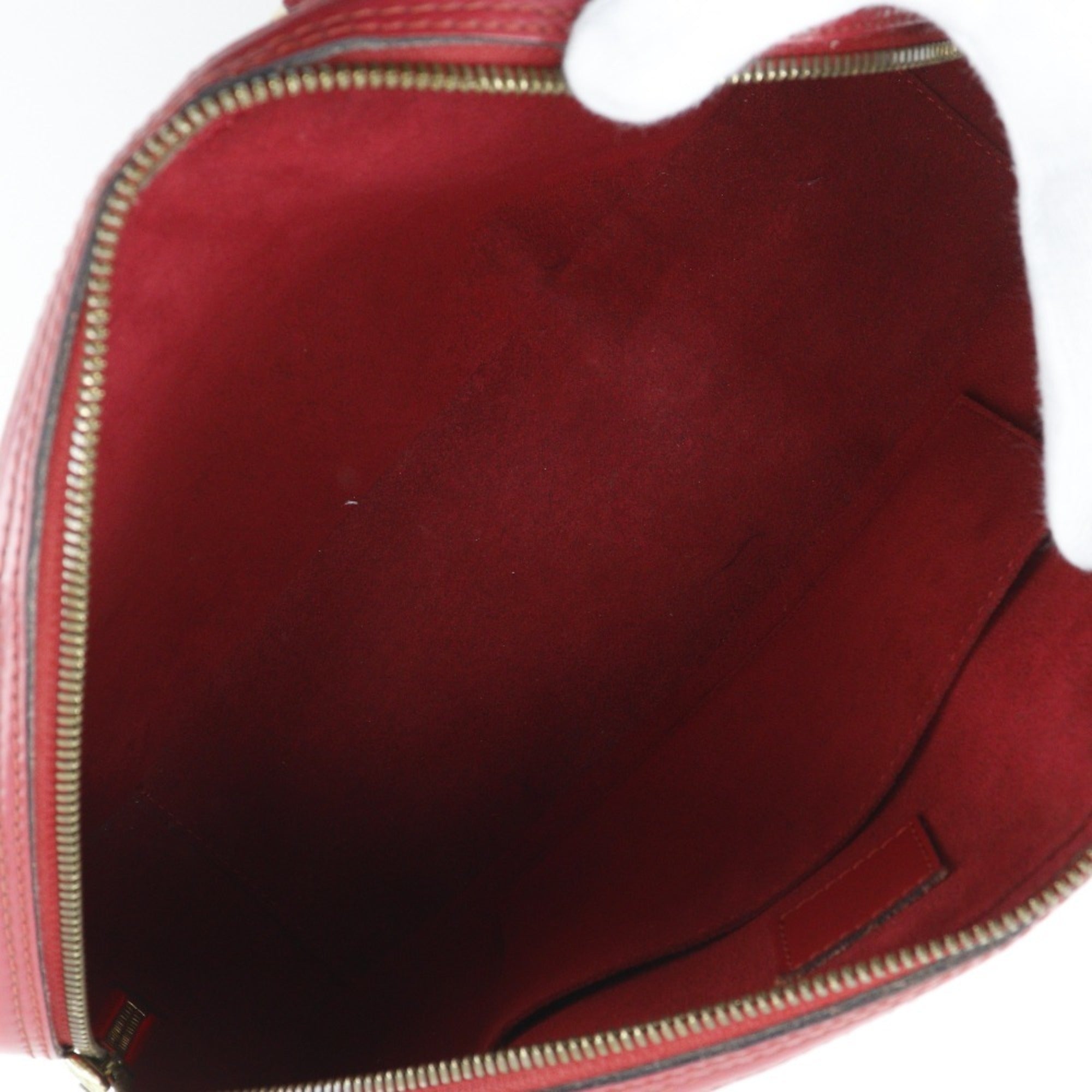 Louis Vuitton Castilian Red Red Color Epi Leather Handbag (Pre-Owned)