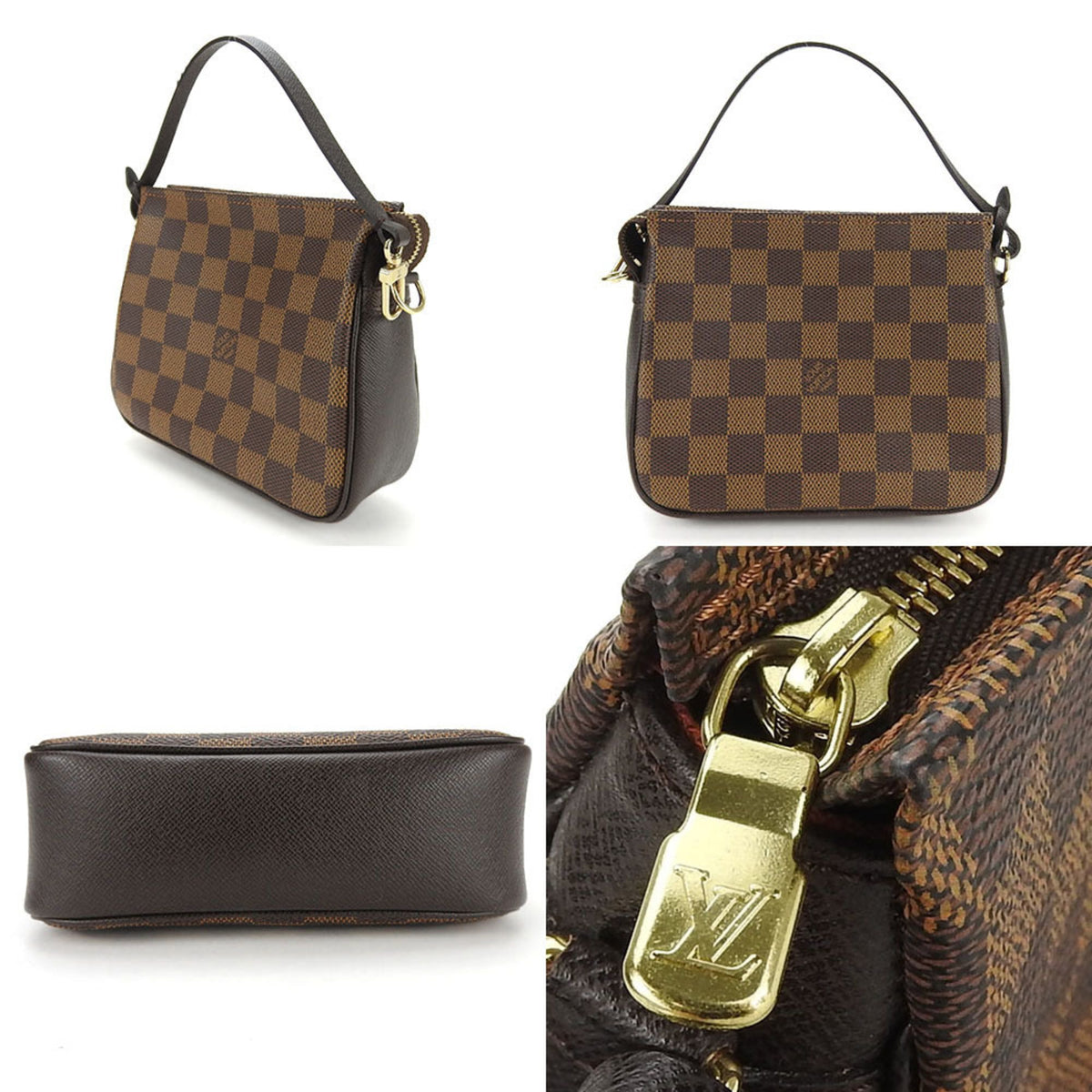 Louis Vuitton Damier Damier Canvas Ebene Damier Canvas Pouch (Pre-Owned)