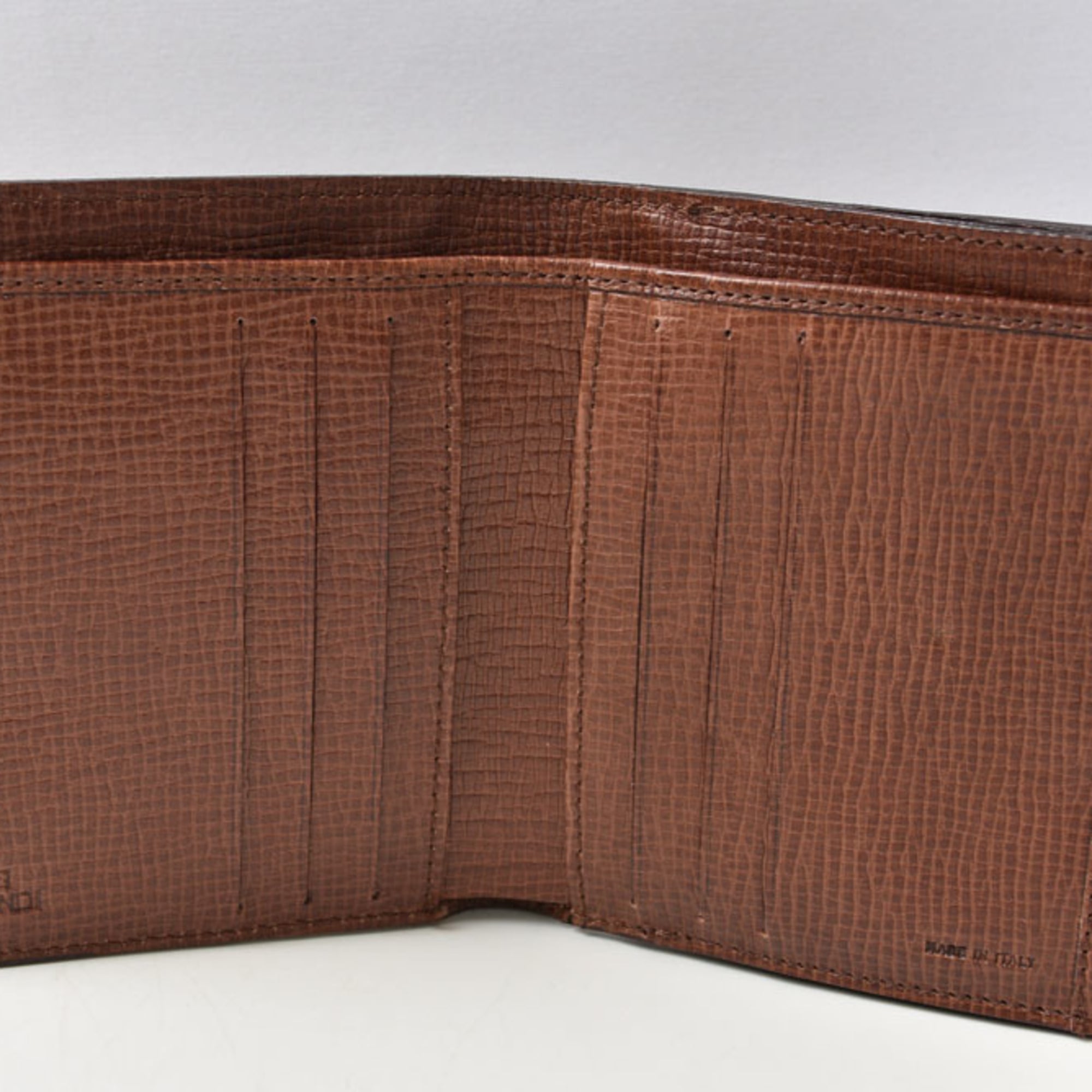 Fendi Beige Brown Brown Pvc Leather Wallet (Bi-Fold) (Pre-Owned)