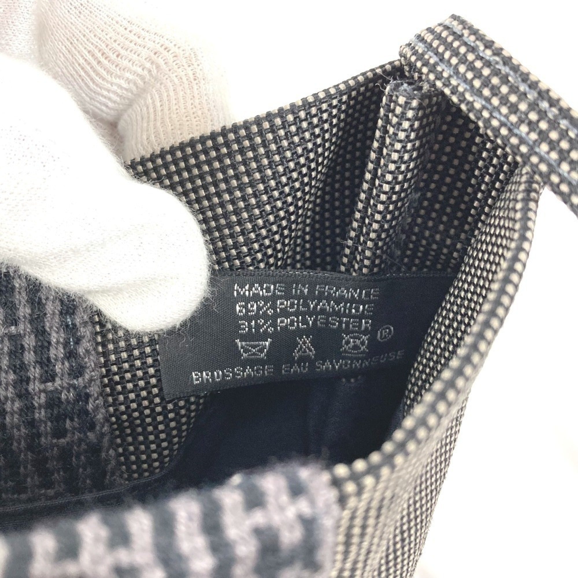 Hermes Her Line Gray Canvas Pochette Shoulder Bag (Pre-Owned)