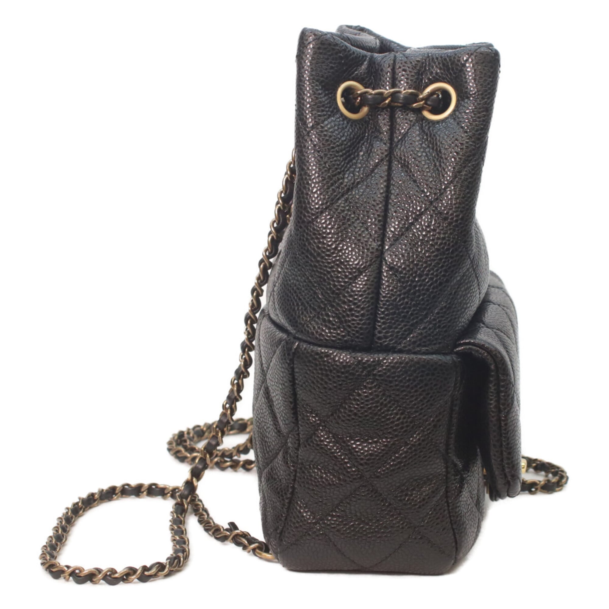 Chanel Black Grained Calfskin Backpack (Pre-Owned)