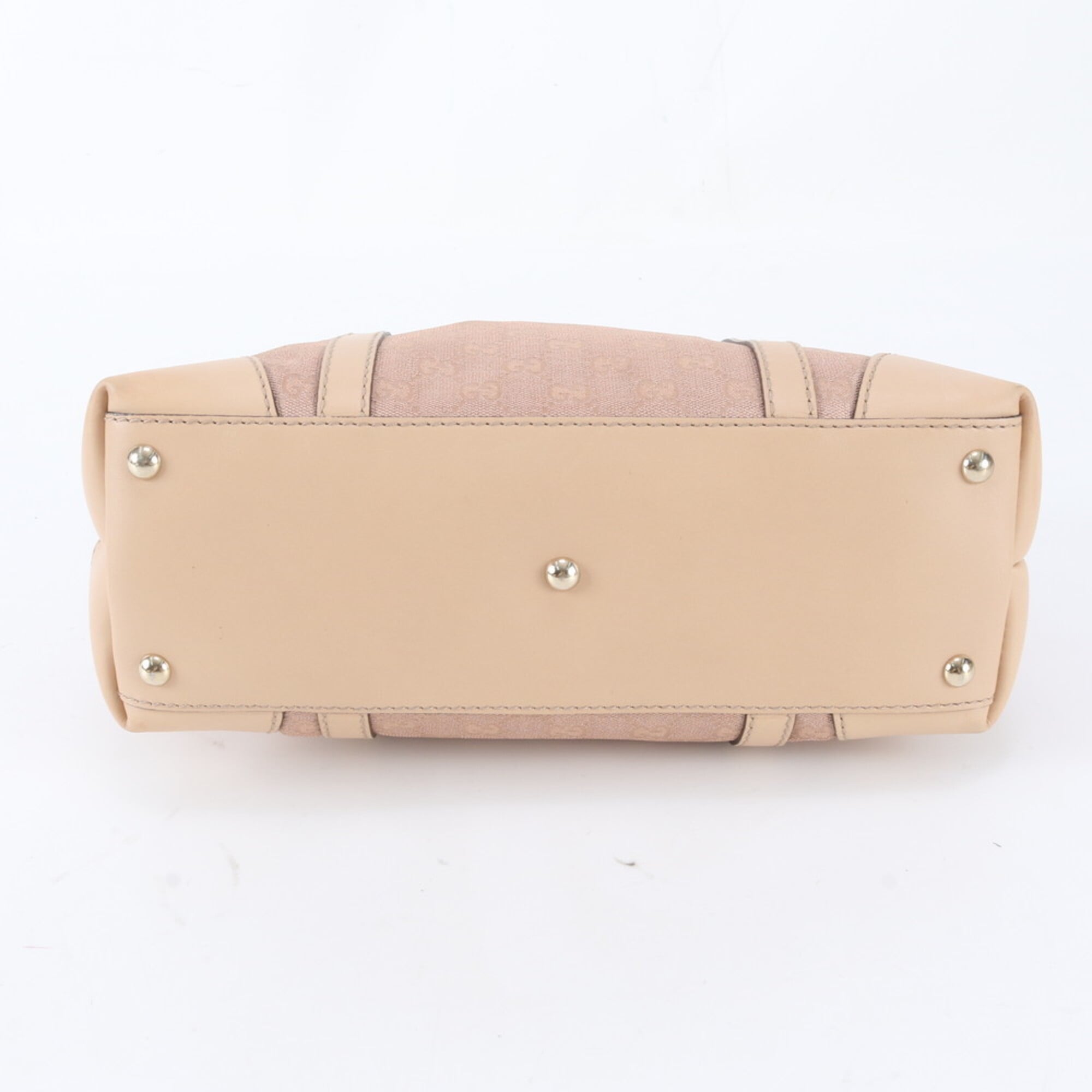 Gucci Beige Pink Gg Canvas Handbag Tote Bag (Pre-Owned)
