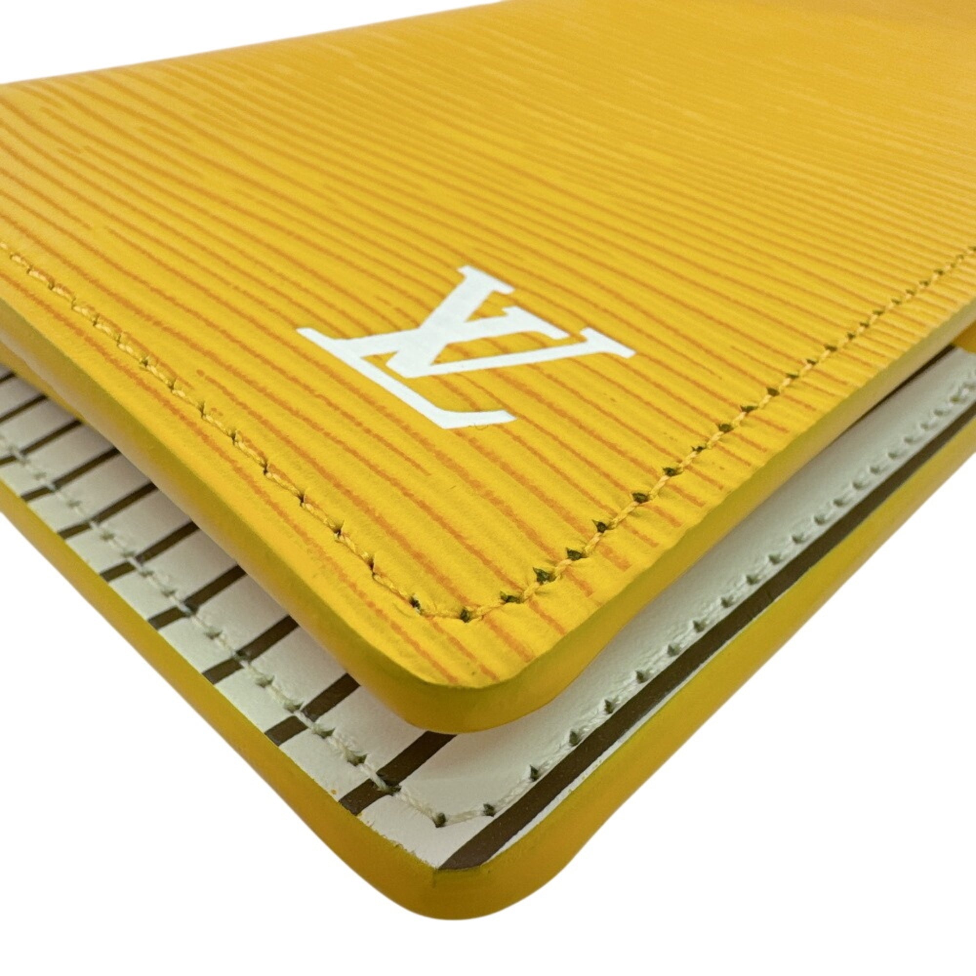 Louis Vuitton Yellow Leather Long Wallet (Bi-Fold) (Pre-Owned)