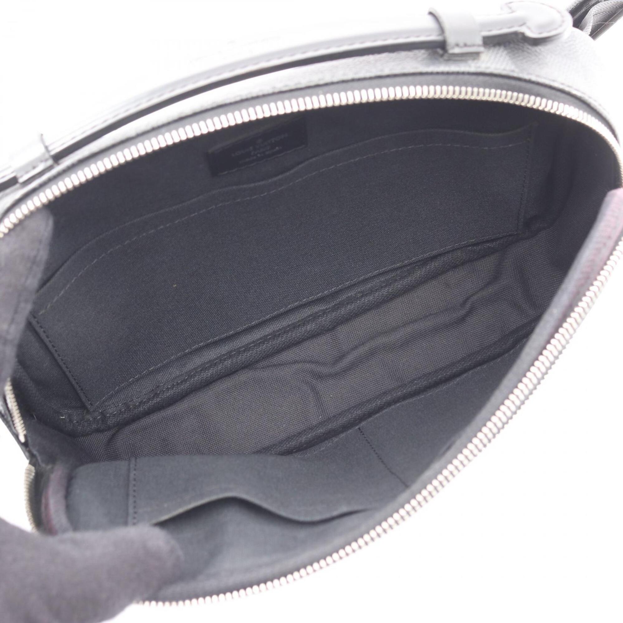 Louis Vuitton Black Coated Canvas Leather Fanny Pack Handbag (Pre-Owned)