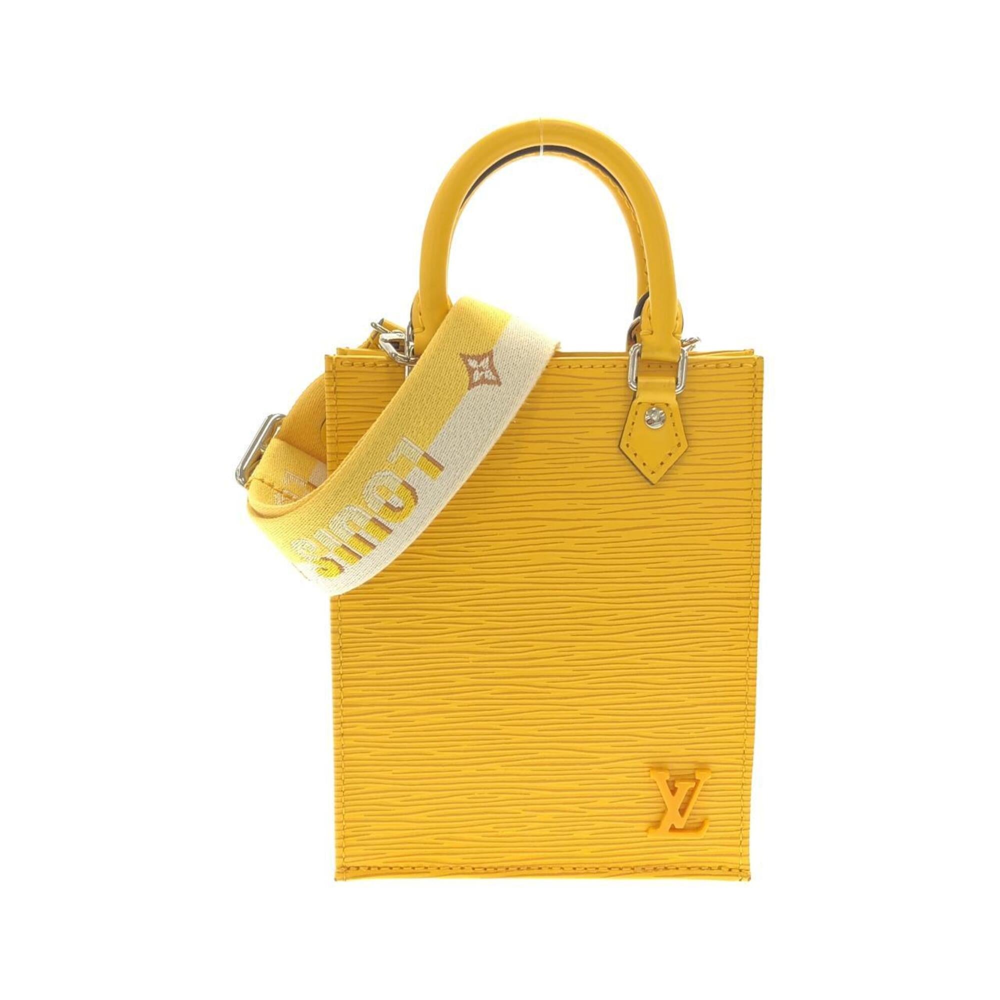 Louis Vuitton Silver Yellow Leather Handbag (Pre-Owned)
