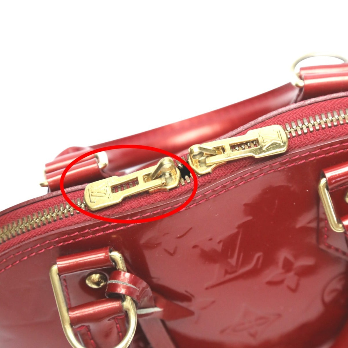 Louis Vuitton Monogram Vernis Red Color Monogram Vernis Handbag (Pre-Owned)
