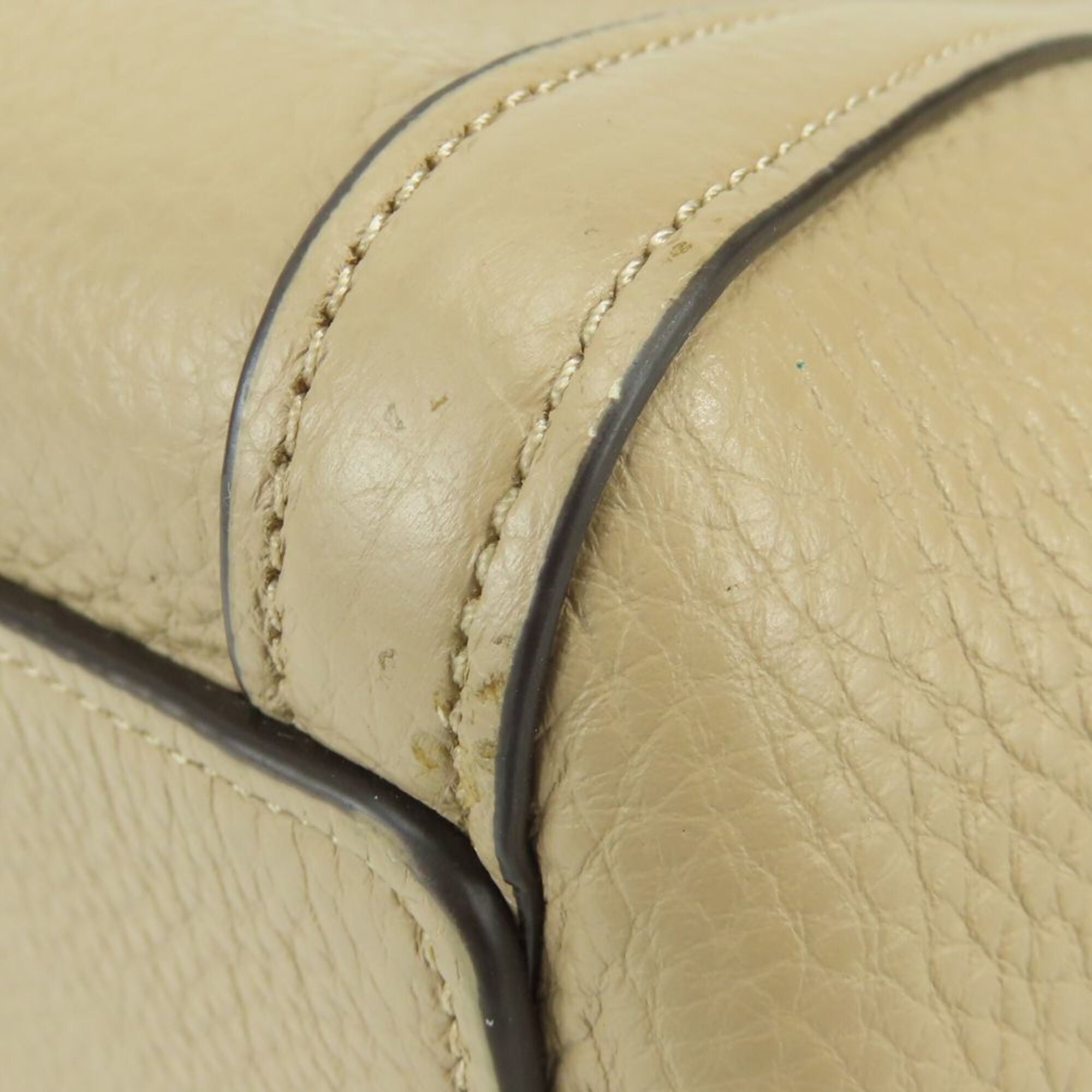 Coach Beige Leather Tote Bag (Pre-Owned)