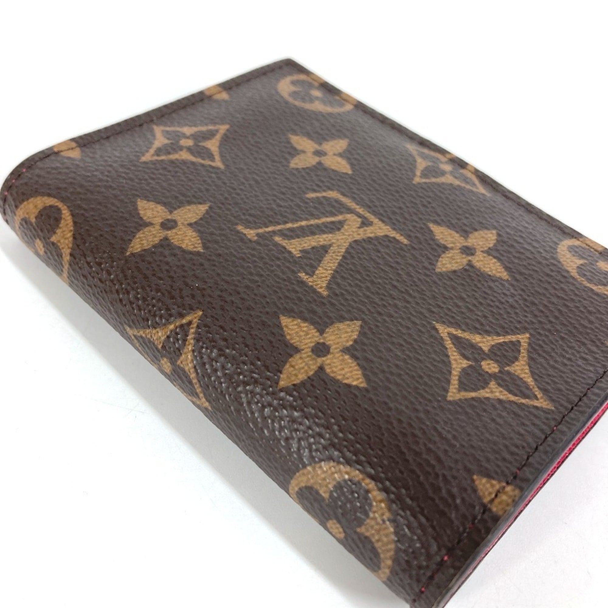 Louis Vuitton Brown Pink Monogram Canvas Wallet (Bi-Fold) (Pre-Owned)