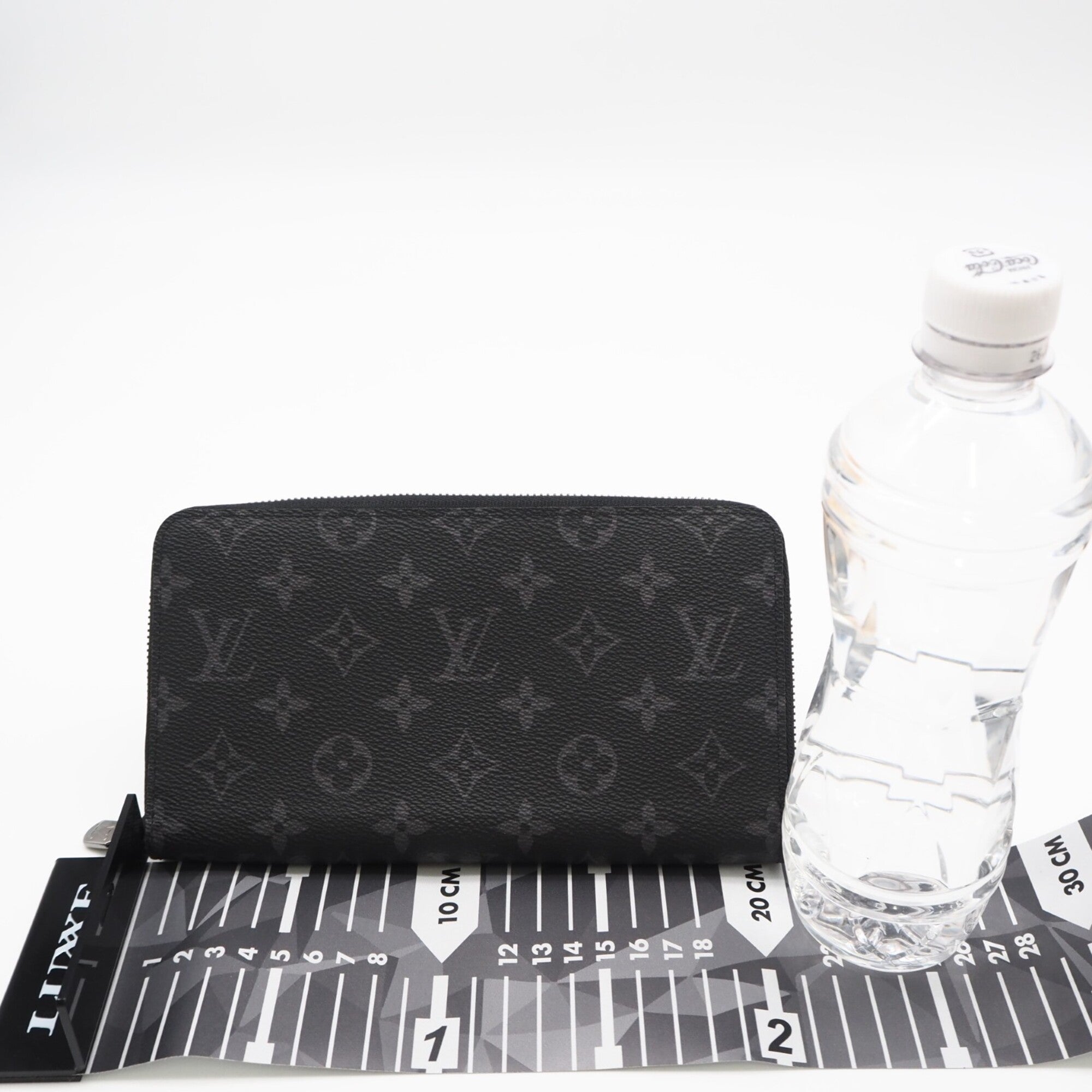 Louis Vuitton Black Gray Coated Canvas Leather Long Wallet (Bi-Fold) (Pre-Owned)