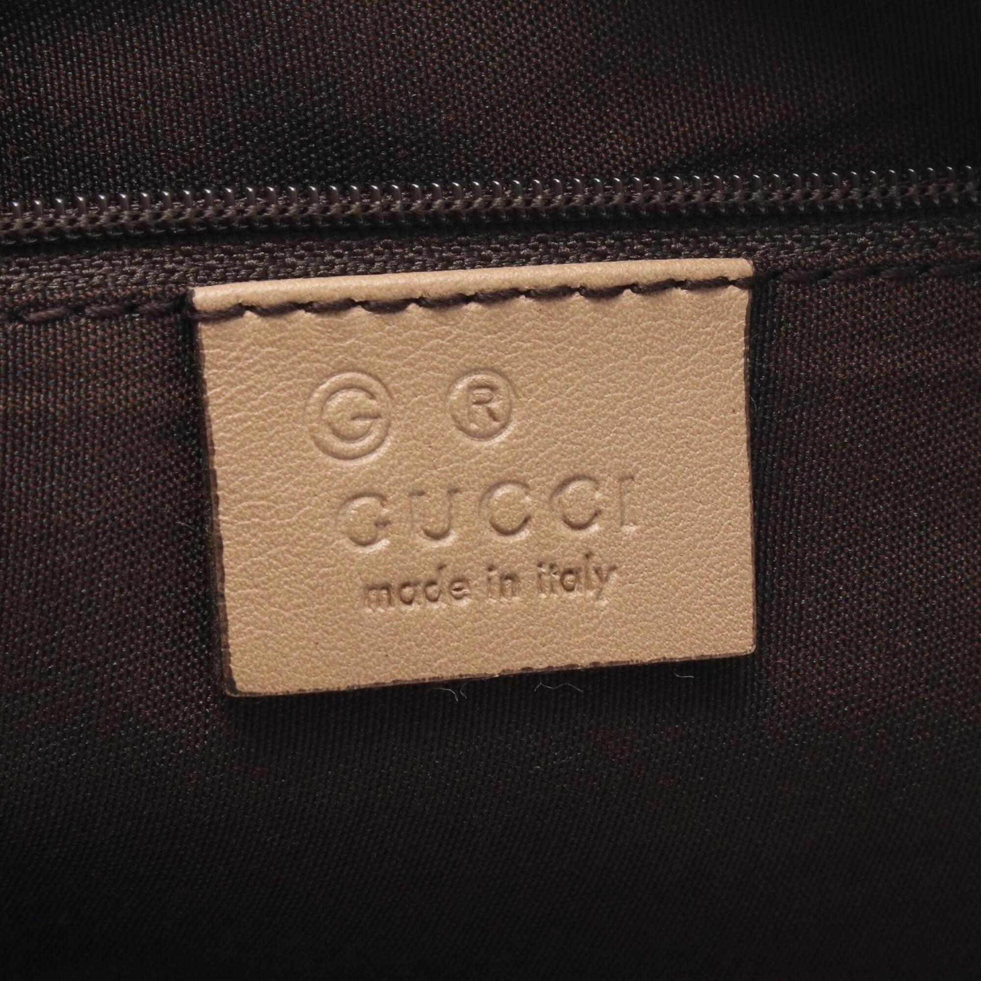 Gucci Brown Leather Handbag Shoulder Bag (Pre-Owned)