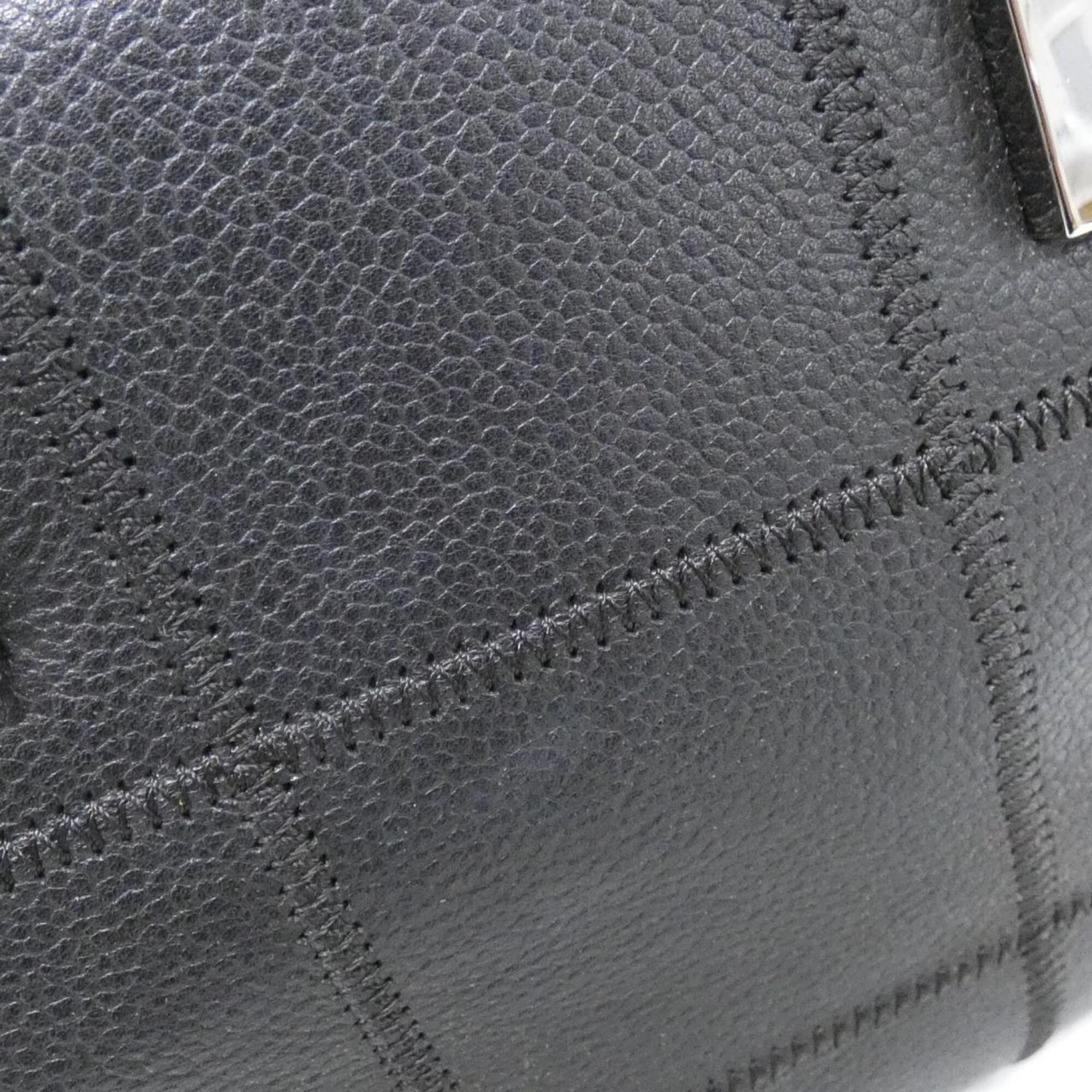 Chanel Black Grained Calfskin Handbag (Pre-Owned)
