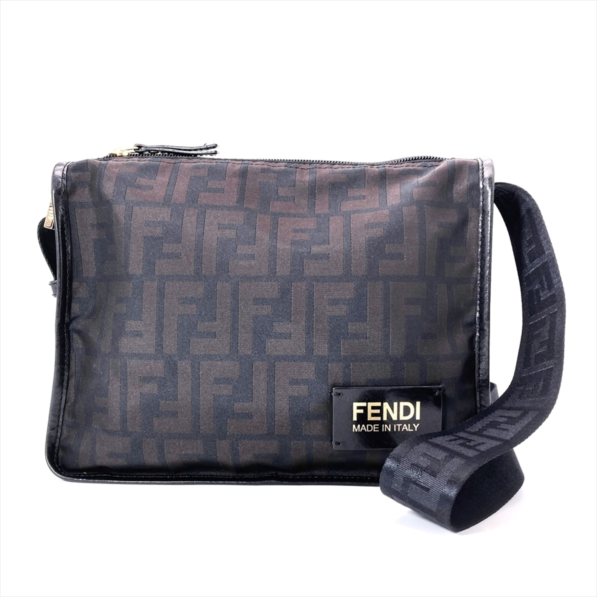 Fendi Brown Nylon Shoulder Bag (Pre-Owned)