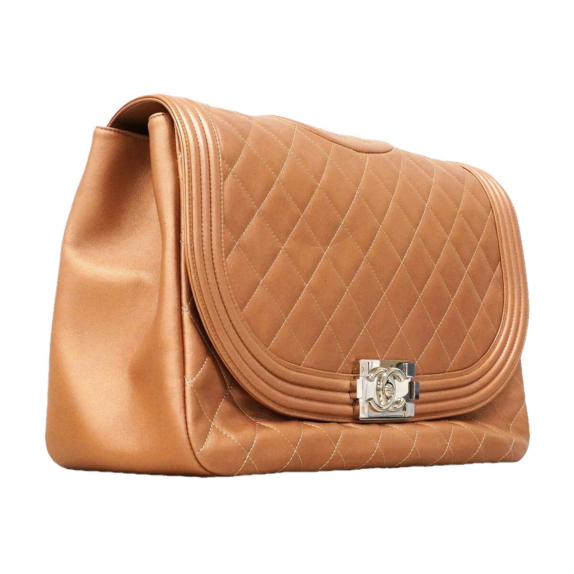 Chanel Pink Beige Leather Handbag (Pre-Owned)