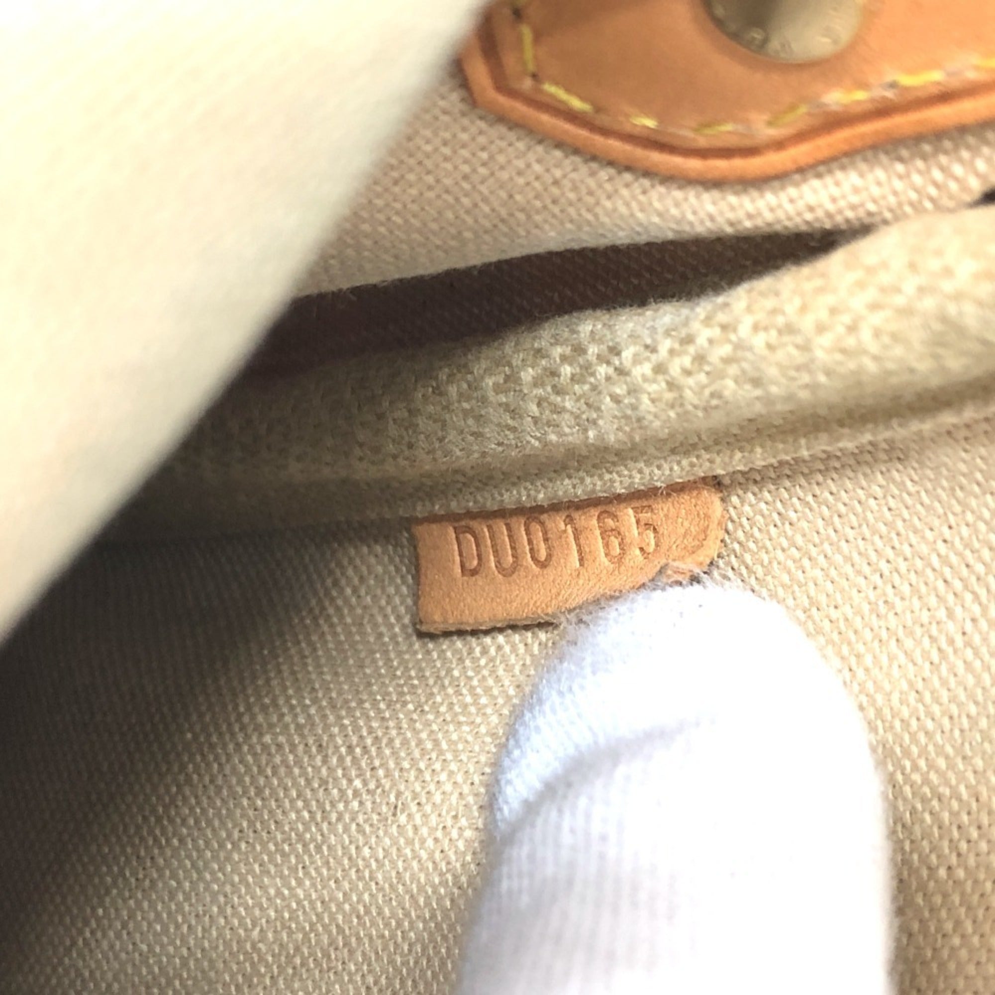 Louis Vuitton Brown Galle White Damier Azur Shoulder Bag (Pre-Owned)