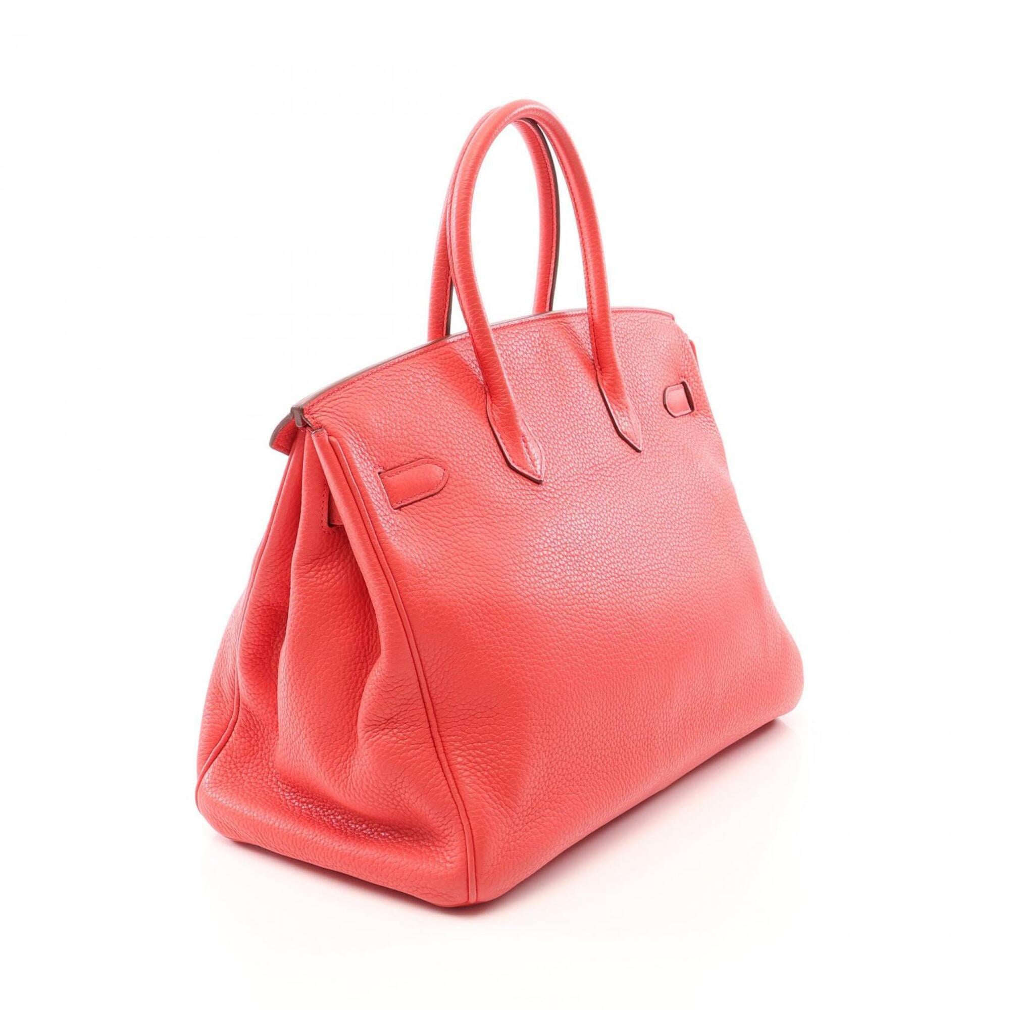 Hermes Bougainvillier Pink Taurillon Clemence Leather Leather Handbag (Pre-Owned)